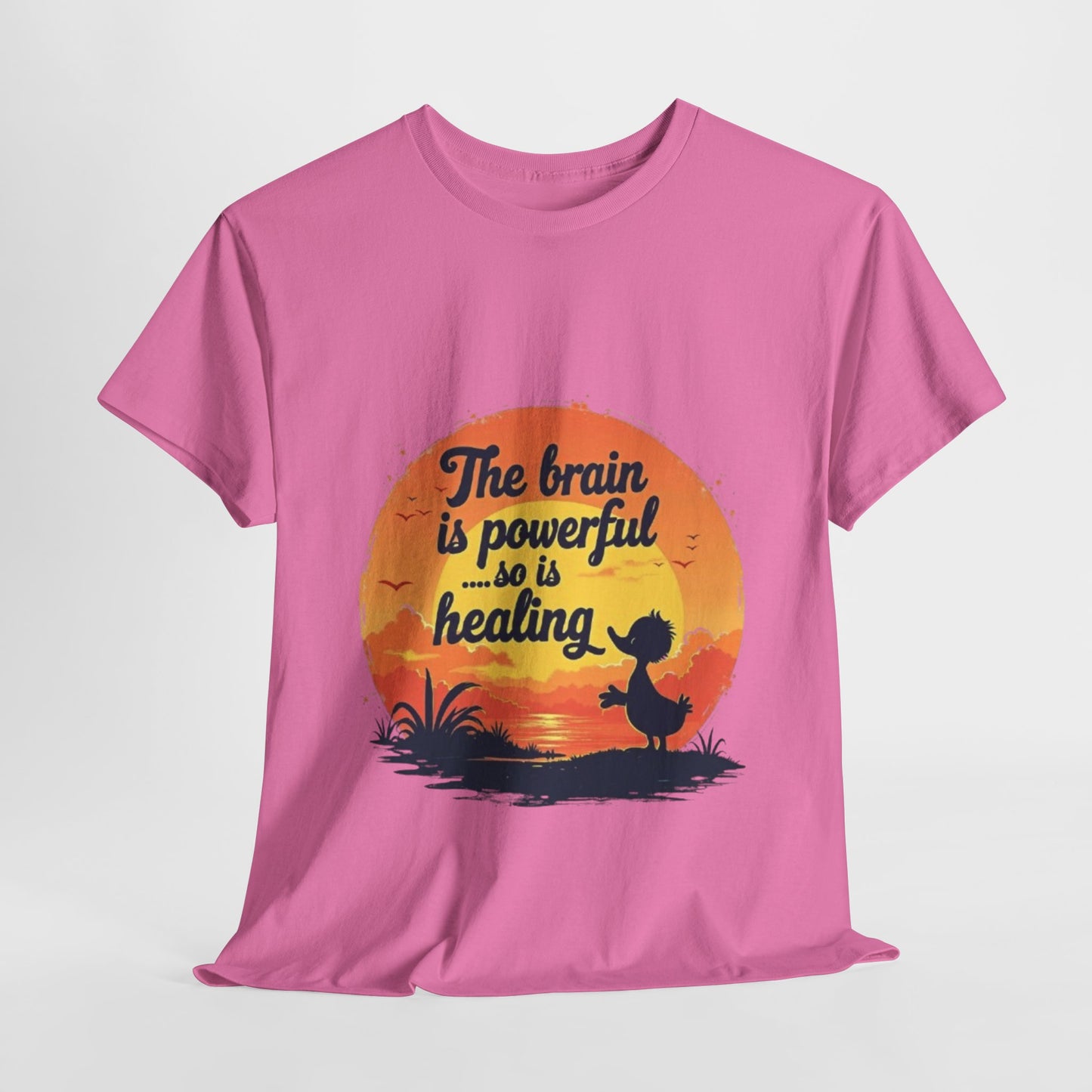 Unisex Heavy Cotton Tee - The Brain is Powerful' Inspirational T-Shirt