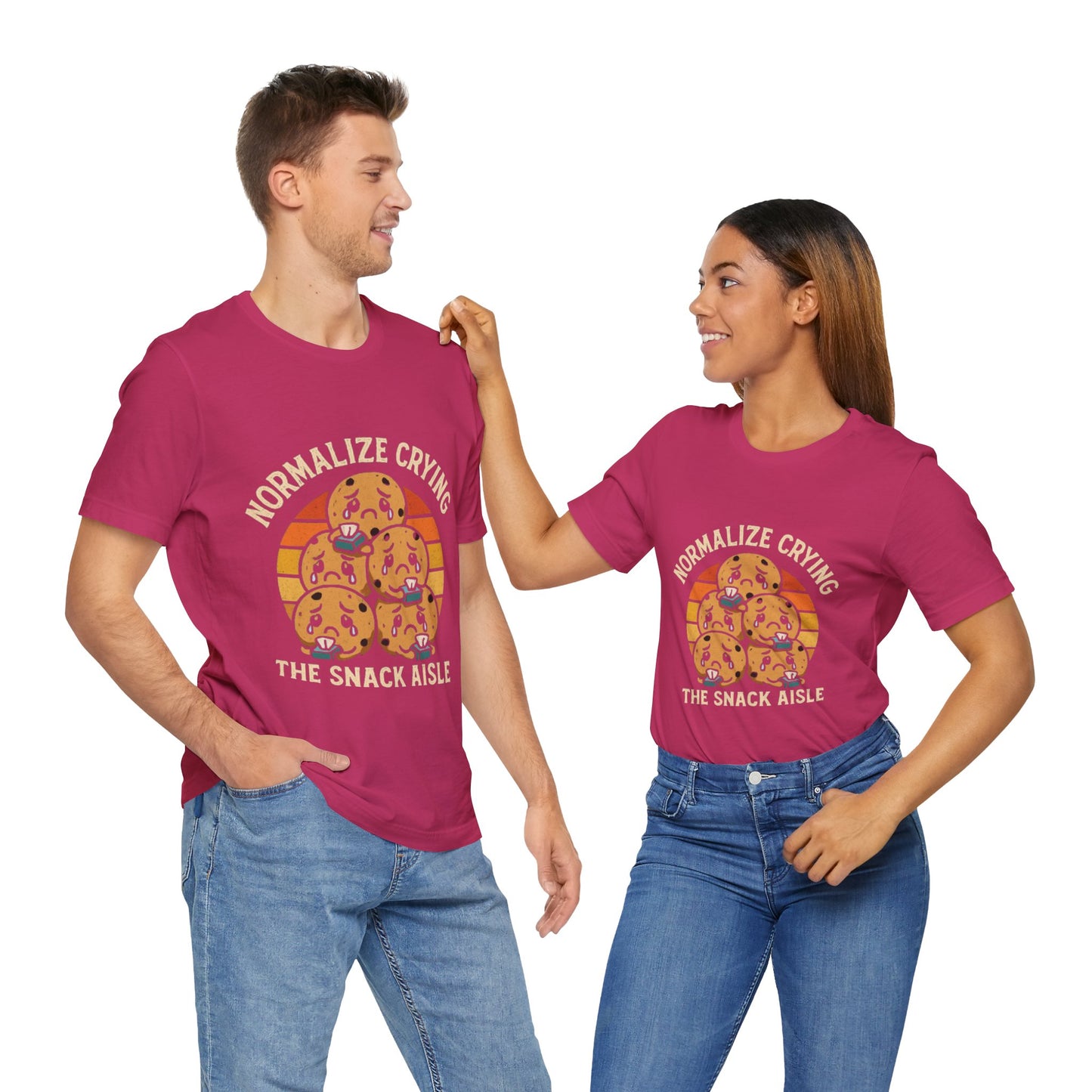 Normalize Crying Unisex Tee - Fun Snack Aisle Shirt, Counselor Humour