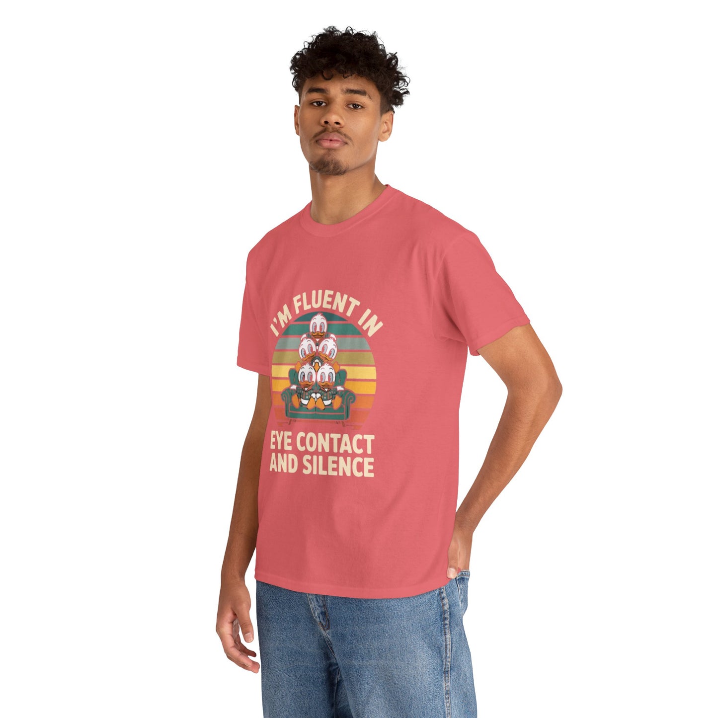 Unisex Heavy Cotton Tee -Fluent in Eye Contact