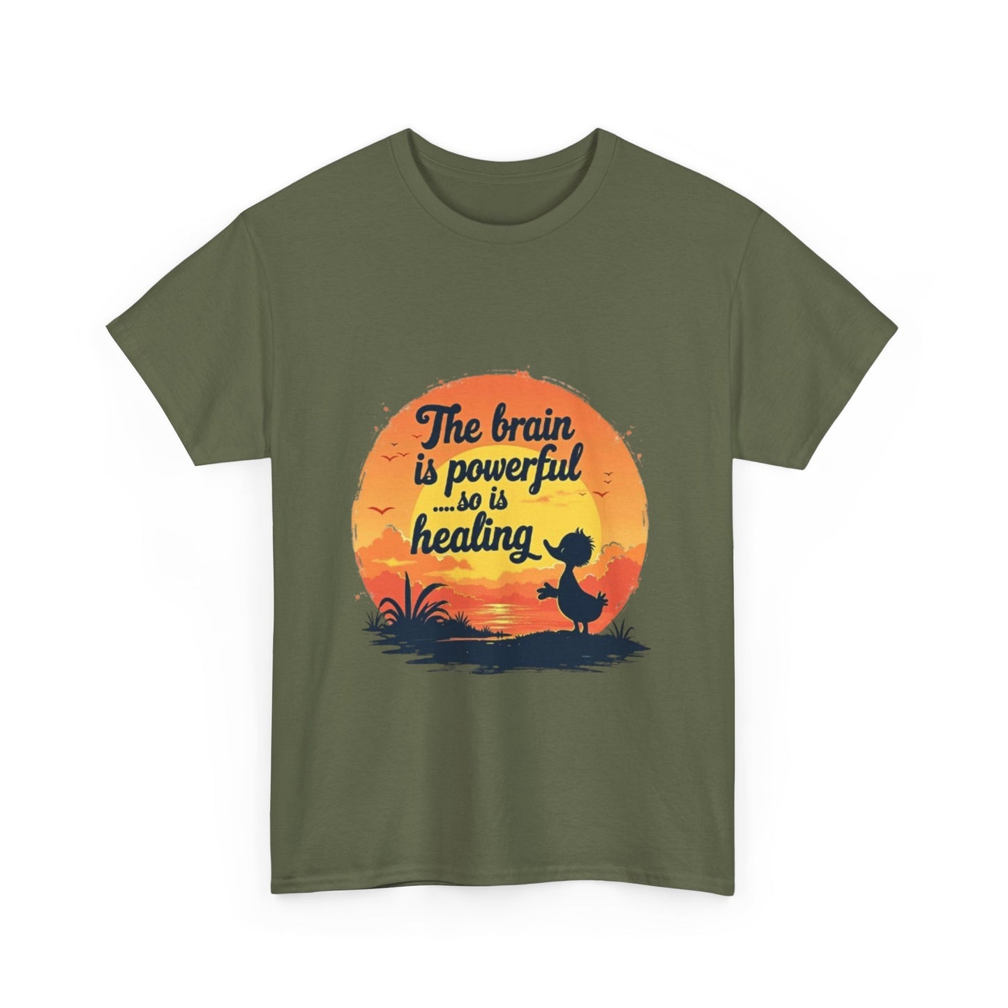 Unisex Heavy Cotton Tee - The Brain is Powerful' Inspirational T-Shirt