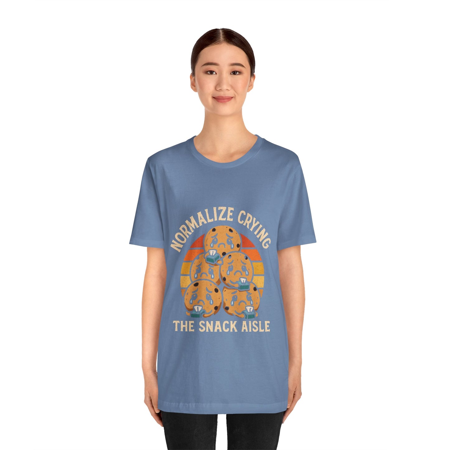 Normalize Crying Unisex Tee - Fun Snack Aisle Shirt, Counselor Humour
