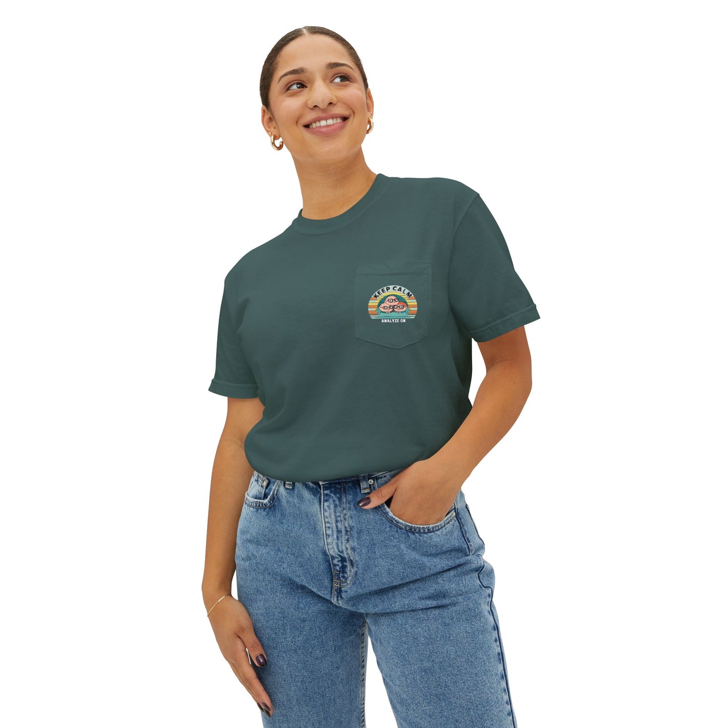 Pocket T-Shirt - Keep Calm Analyze On