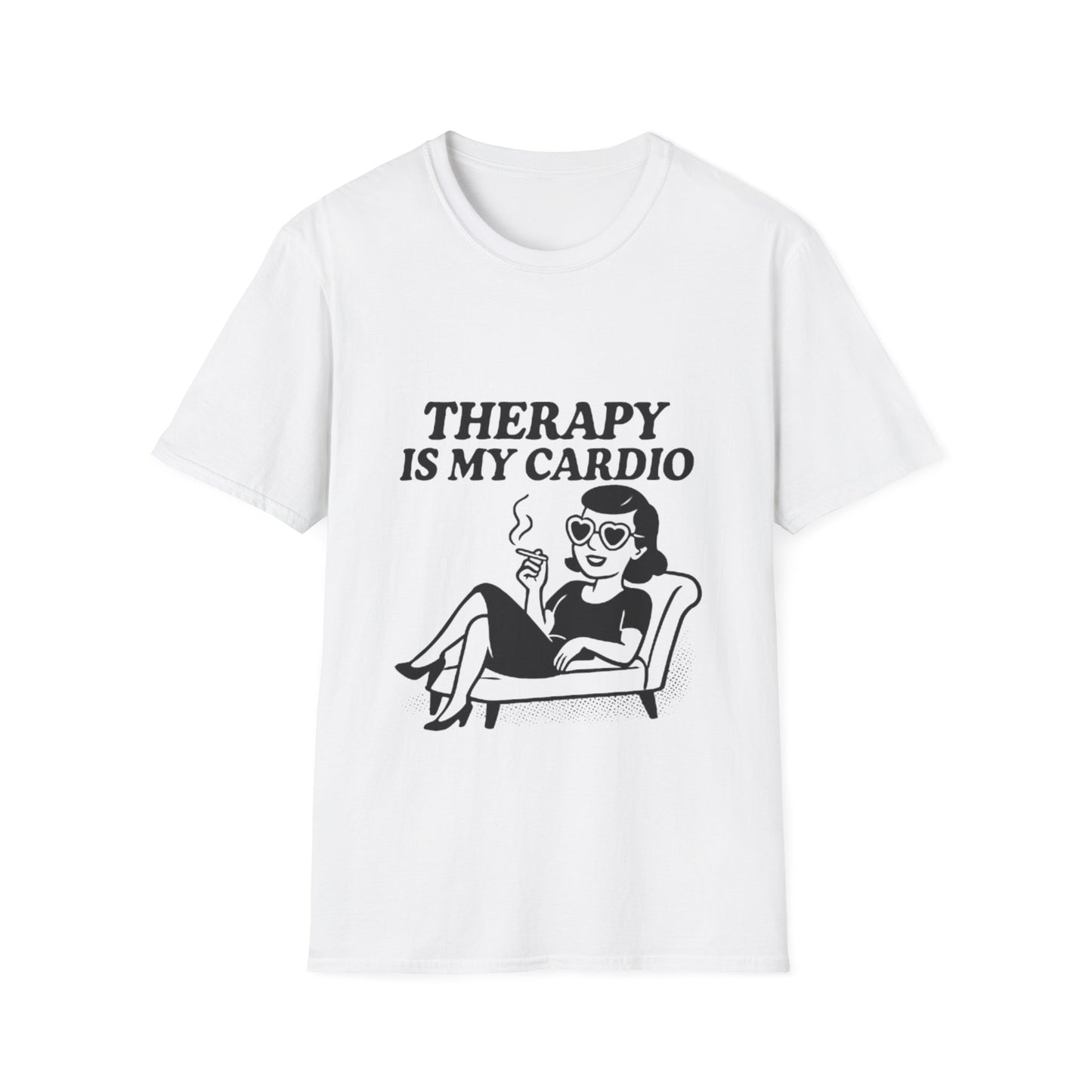 Therapy is My Cardio T-Shirt - Funny Unisex Gift for Casual Wear
