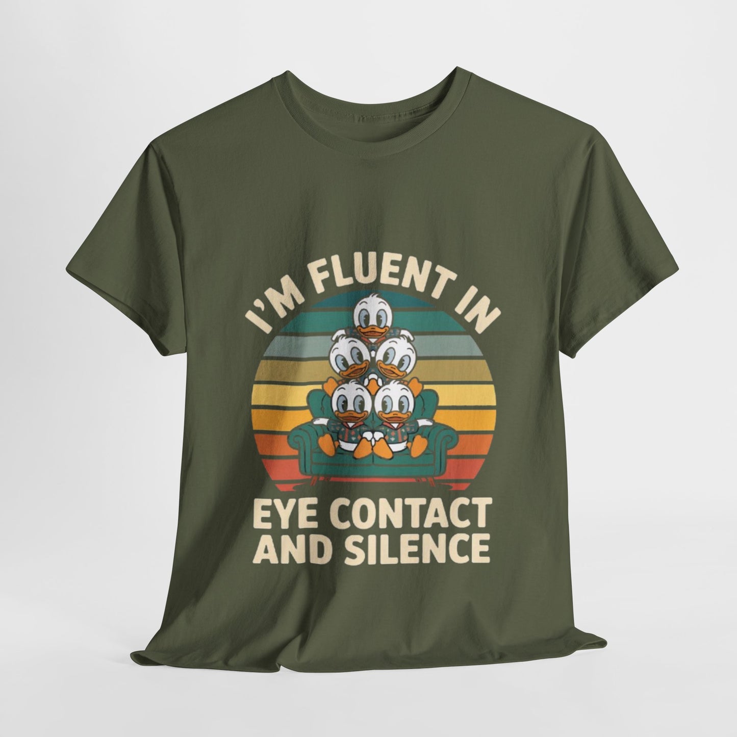 Unisex Heavy Cotton Tee -Fluent in Eye Contact