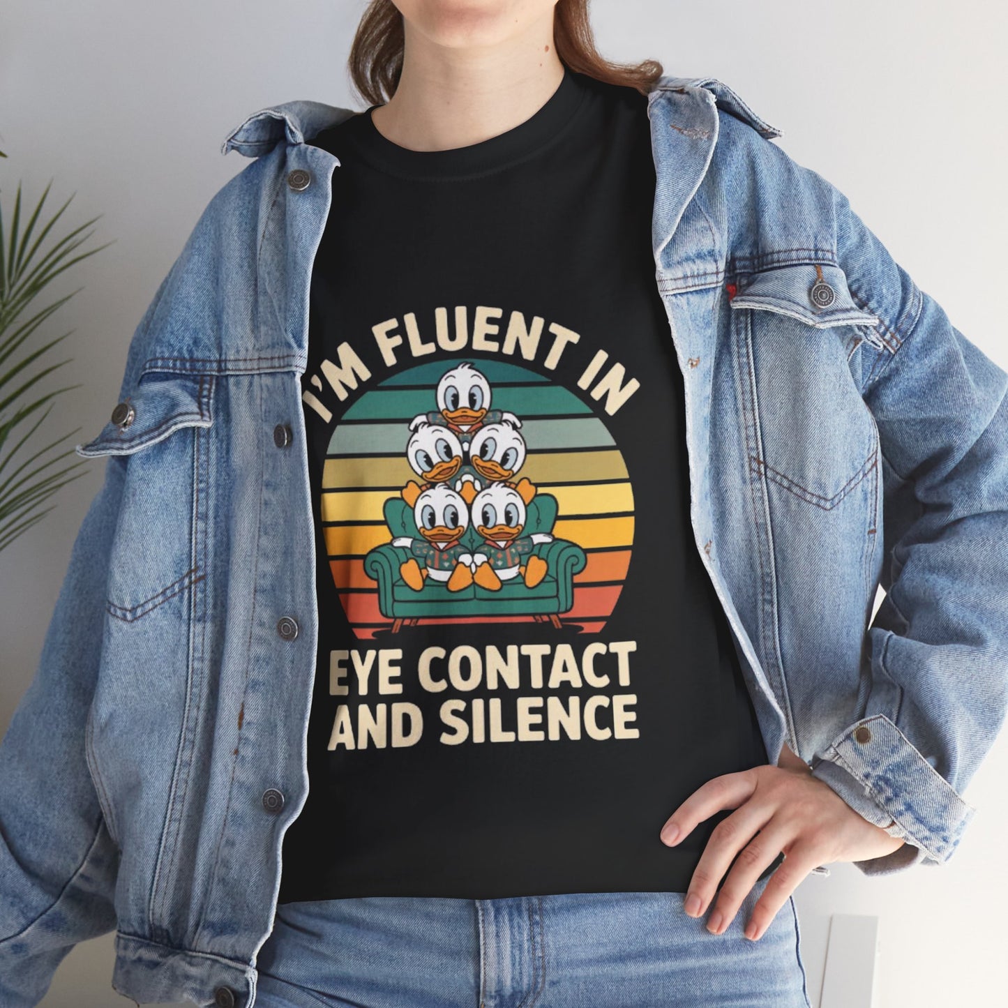 Unisex Heavy Cotton Tee -Fluent in Eye Contact