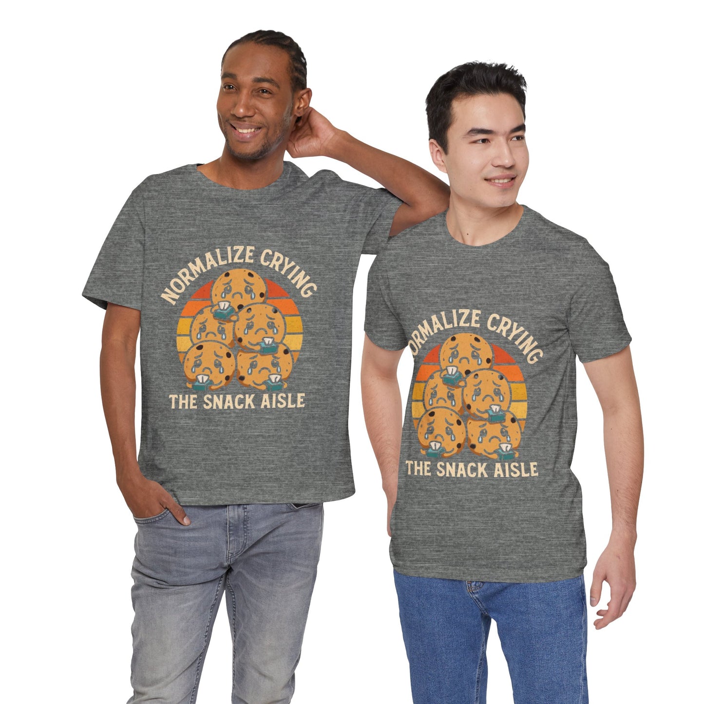Normalize Crying Unisex Tee - Fun Snack Aisle Shirt, Counselor Humour
