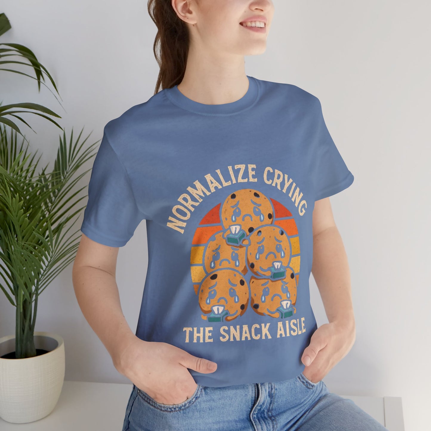 Normalize Crying Unisex Tee - Fun Snack Aisle Shirt, Counselor Humour