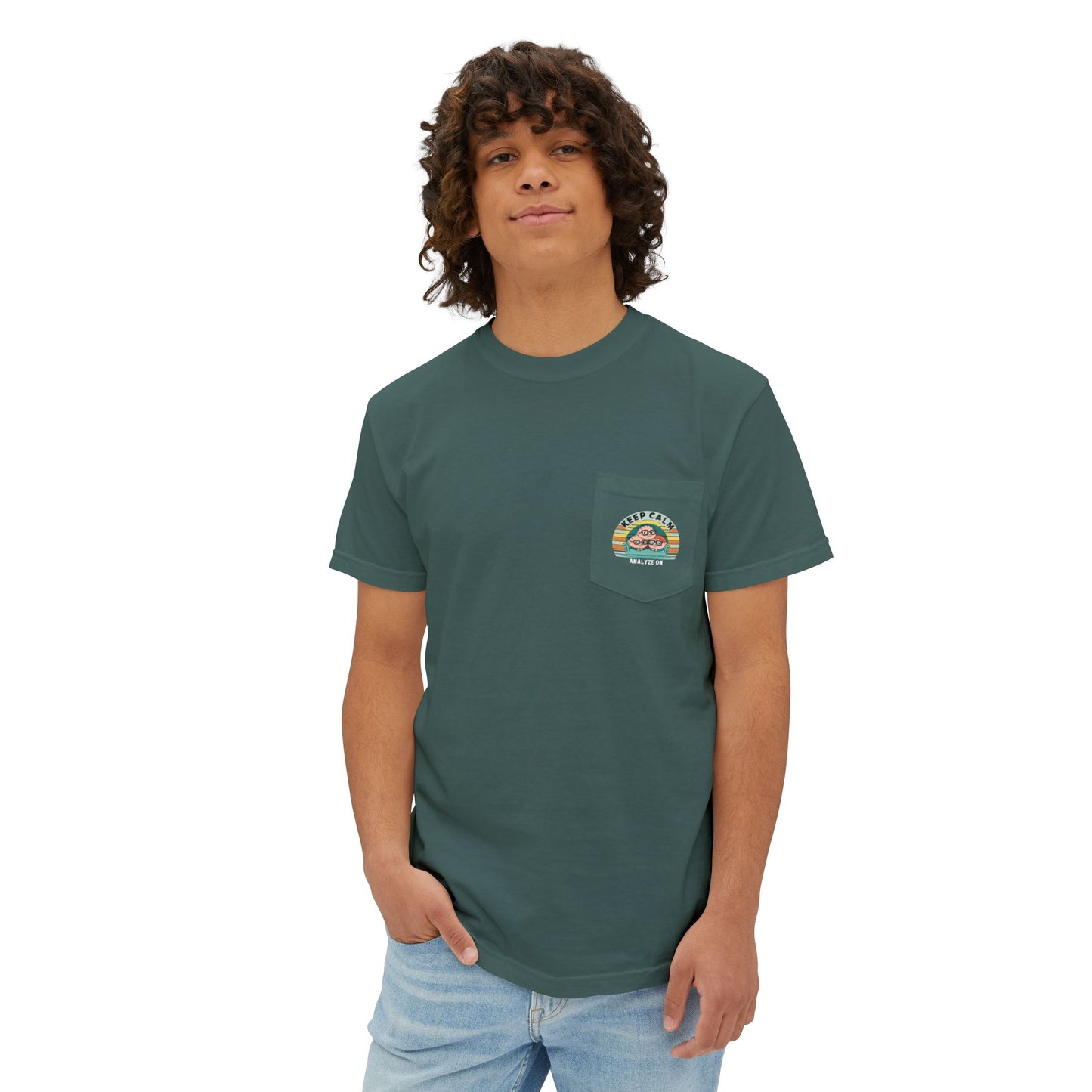 Pocket T-Shirt - Keep Calm Analyze On