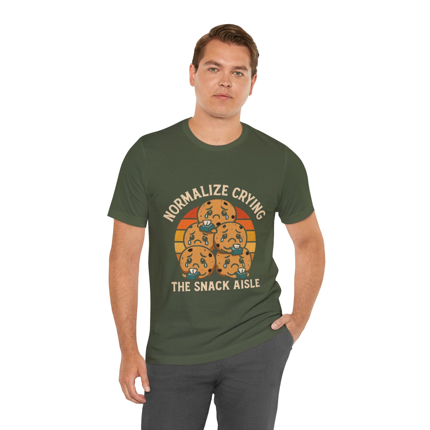 Normalize Crying Unisex Tee - Fun Snack Aisle Shirt, Counselor Humour