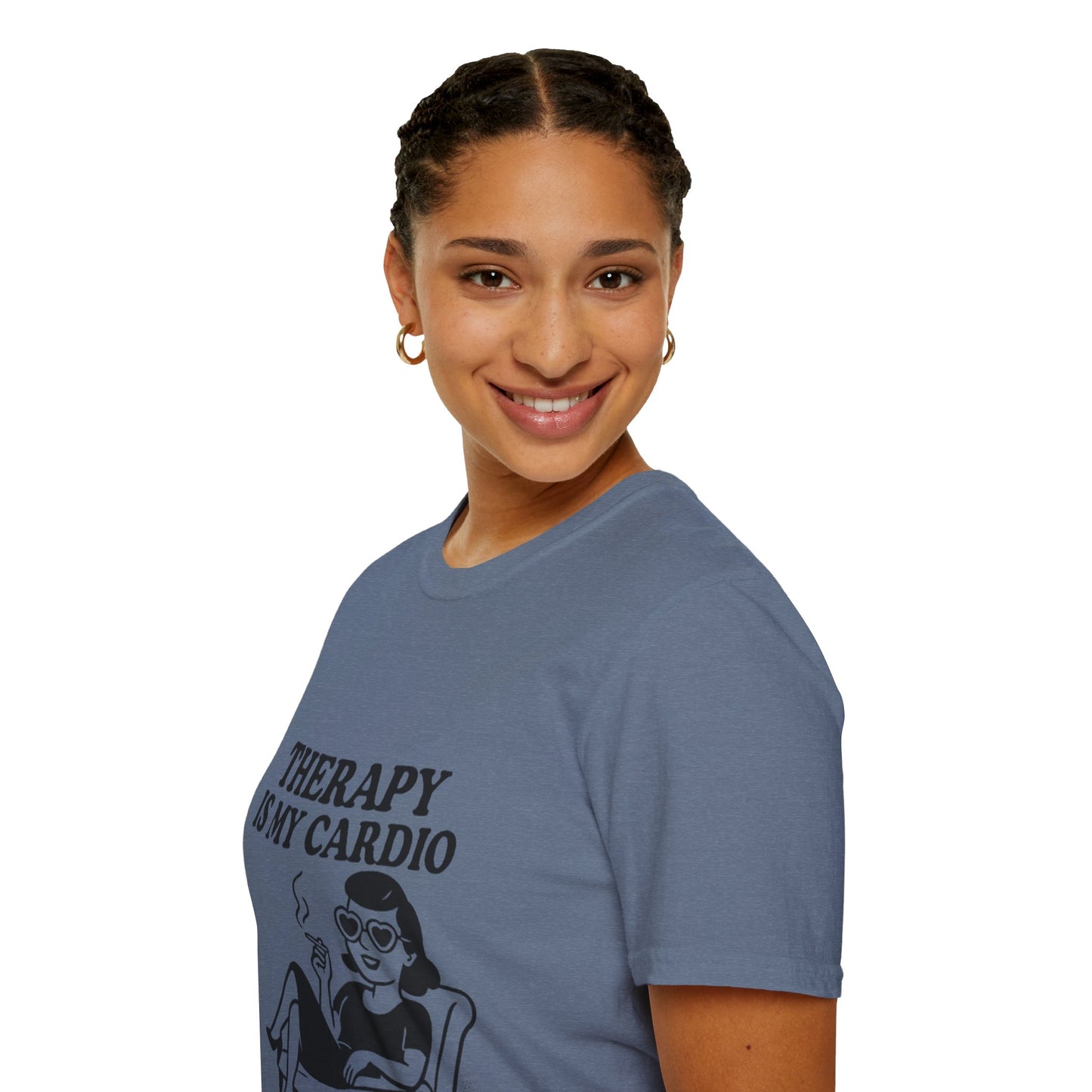 Therapy is My Cardio T-Shirt - Funny Unisex Gift for Casual Wear