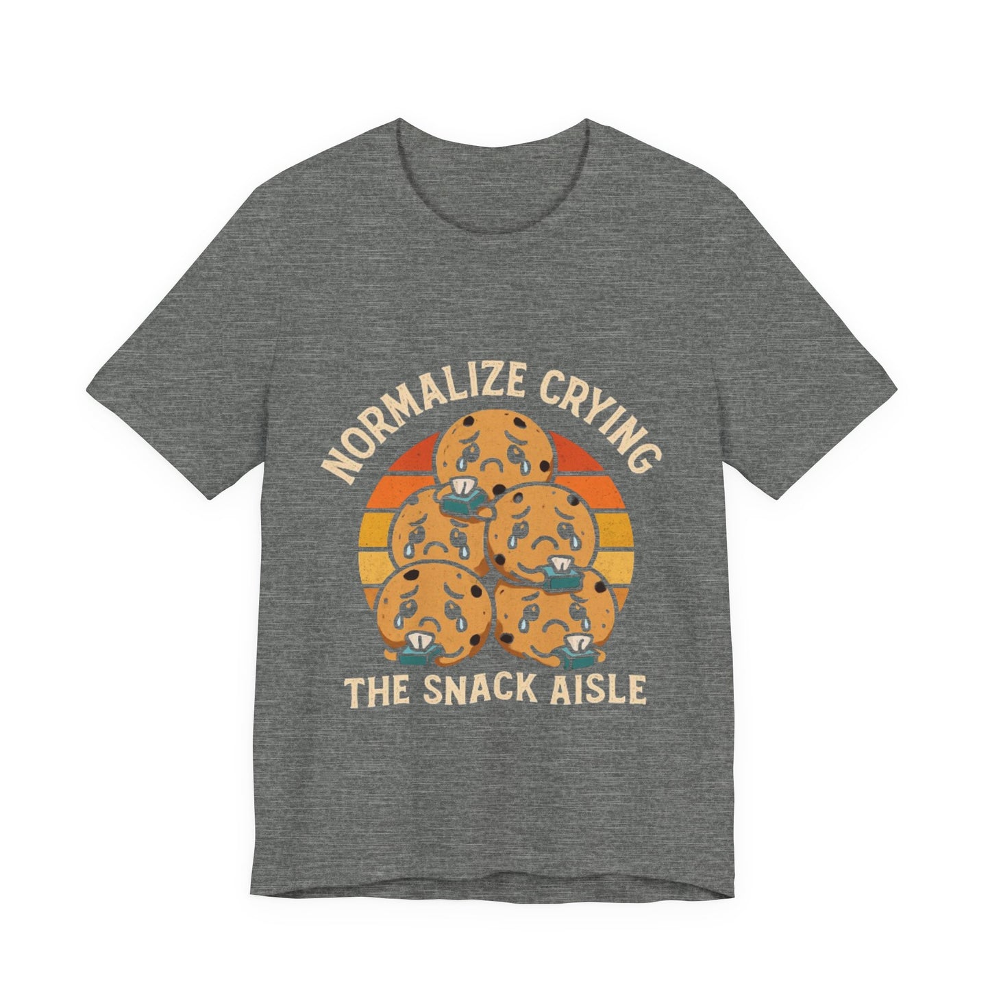 Normalize Crying Unisex Tee - Fun Snack Aisle Shirt, Counselor Humour