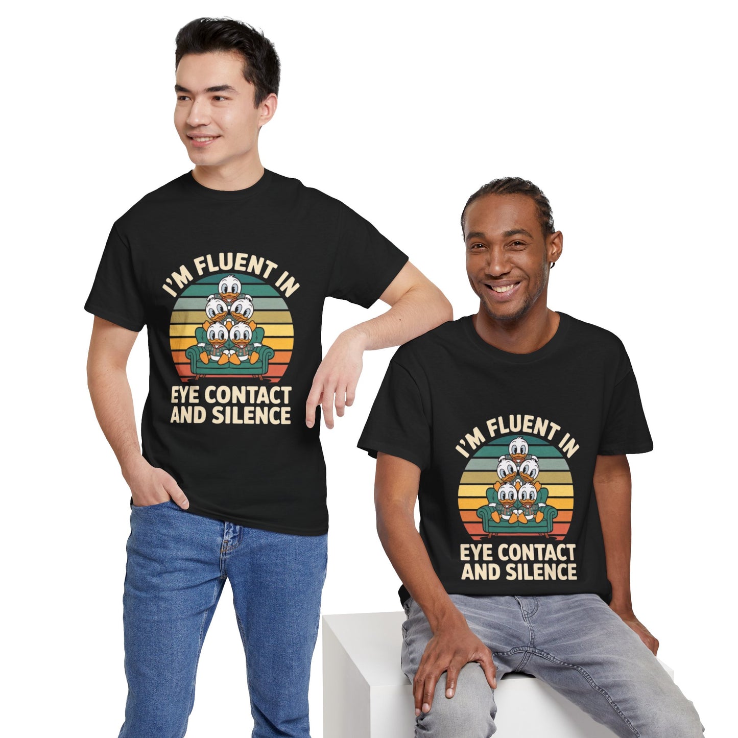 Unisex Heavy Cotton Tee -Fluent in Eye Contact