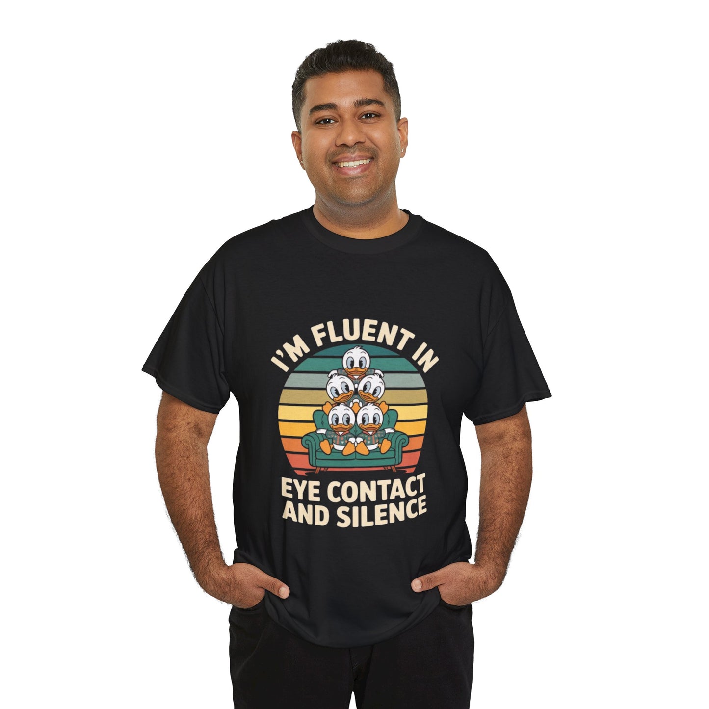 Unisex Heavy Cotton Tee -Fluent in Eye Contact