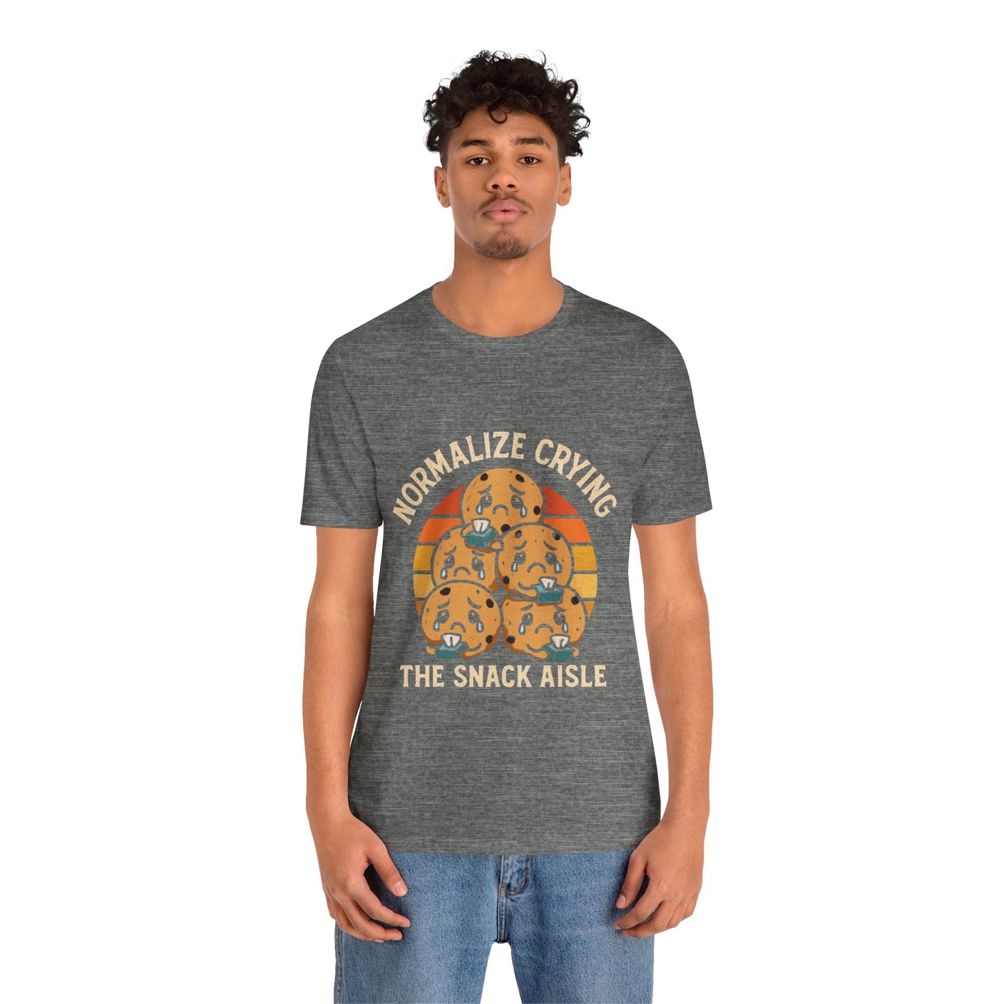 Normalize Crying Unisex Tee - Fun Snack Aisle Shirt, Counselor Humour