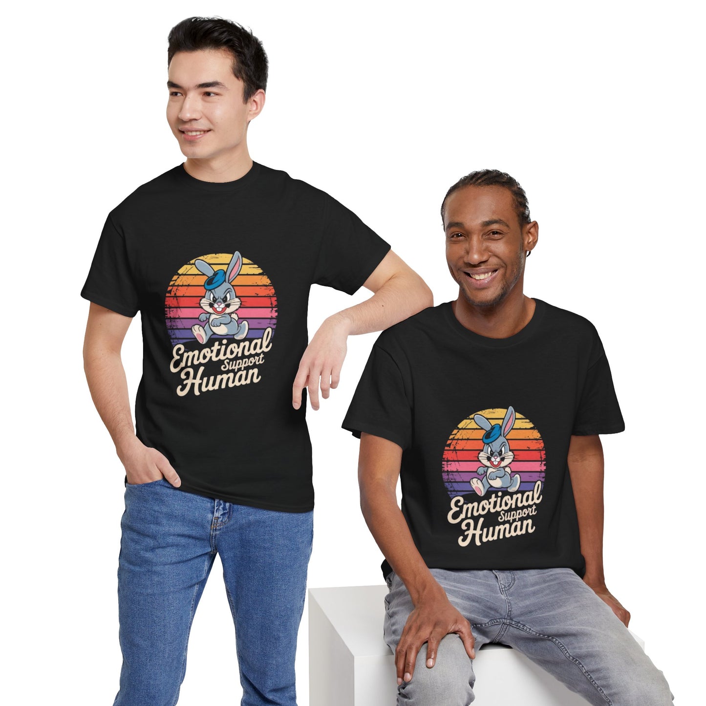 Unisex Heavy Cotton T-Shirt -Emotional Support Human Tee