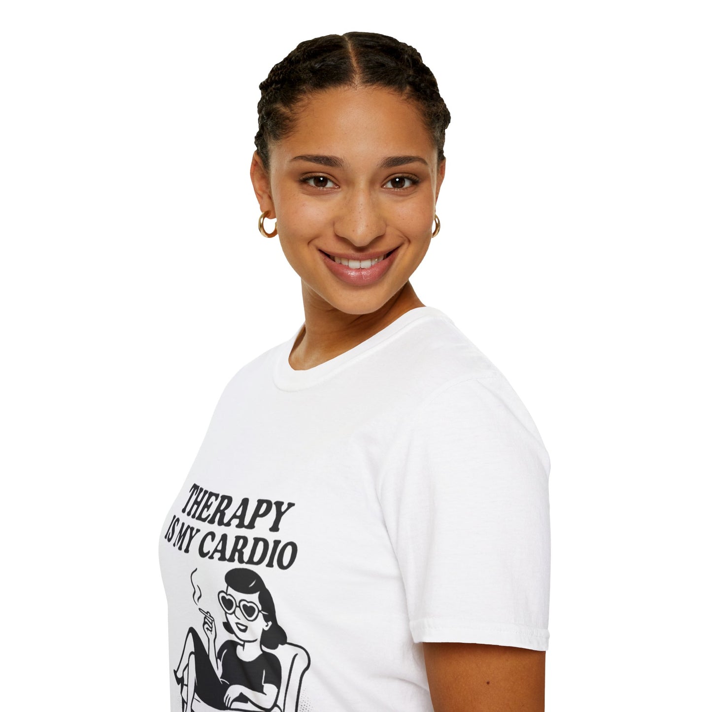 Therapy is My Cardio T-Shirt - Funny Unisex Gift for Casual Wear