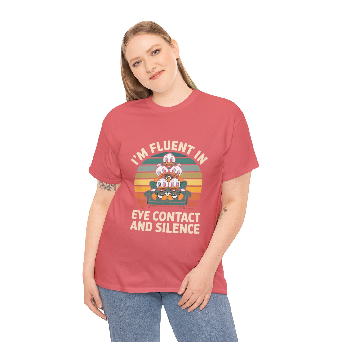 Unisex Heavy Cotton Tee -Fluent in Eye Contact
