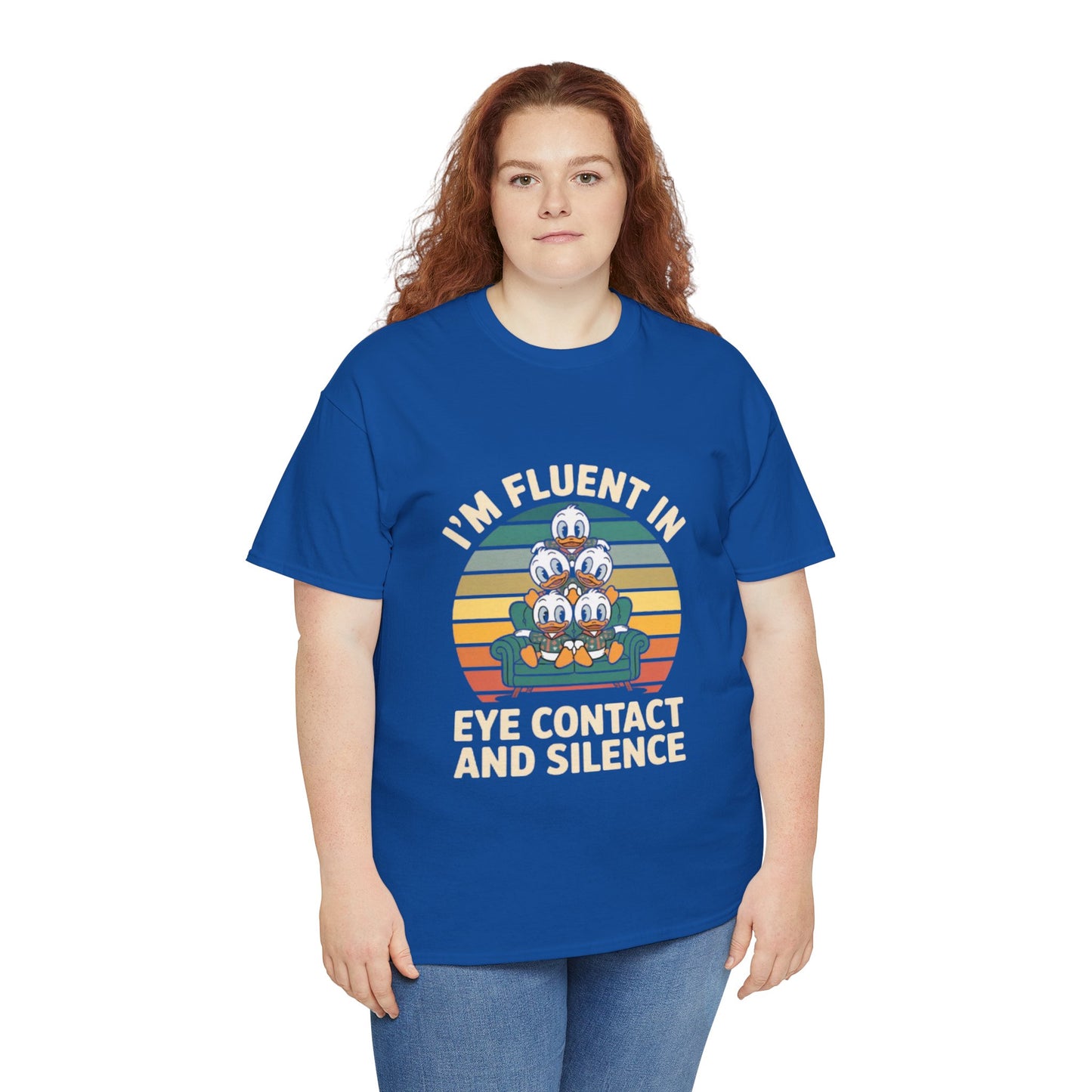 Unisex Heavy Cotton Tee -Fluent in Eye Contact