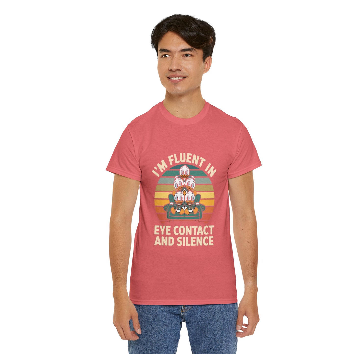 Unisex Heavy Cotton Tee -Fluent in Eye Contact