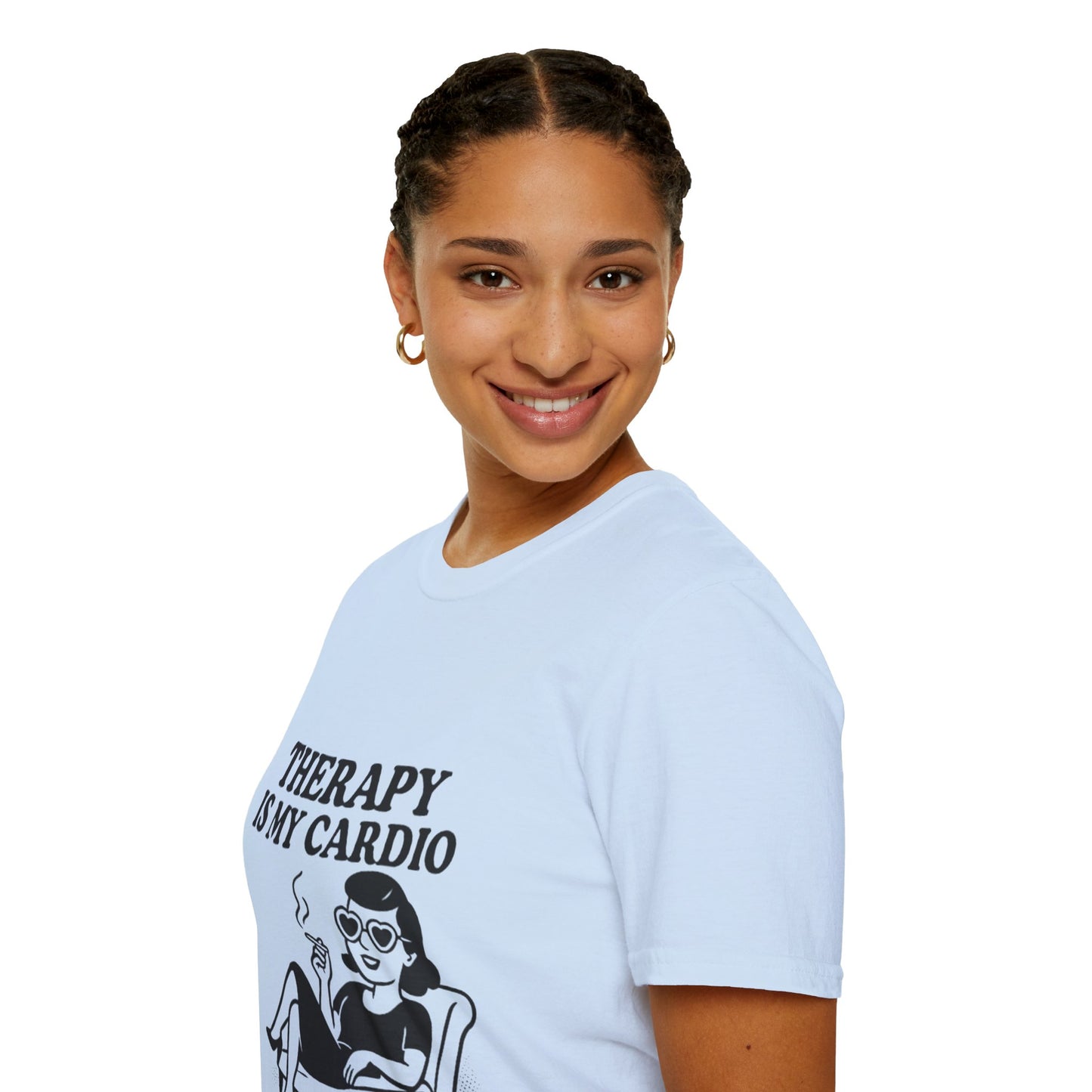 Therapy is My Cardio T-Shirt - Funny Unisex Gift for Casual Wear