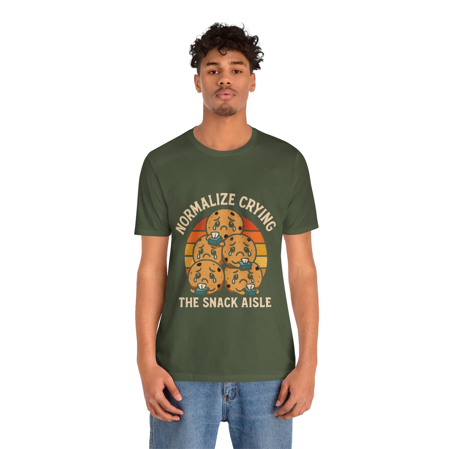 Normalize Crying Unisex Tee - Fun Snack Aisle Shirt, Counselor Humour