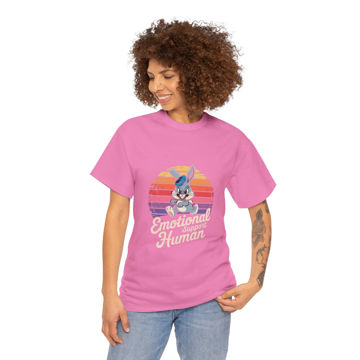 Unisex Heavy Cotton T-Shirt -Emotional Support Human Tee