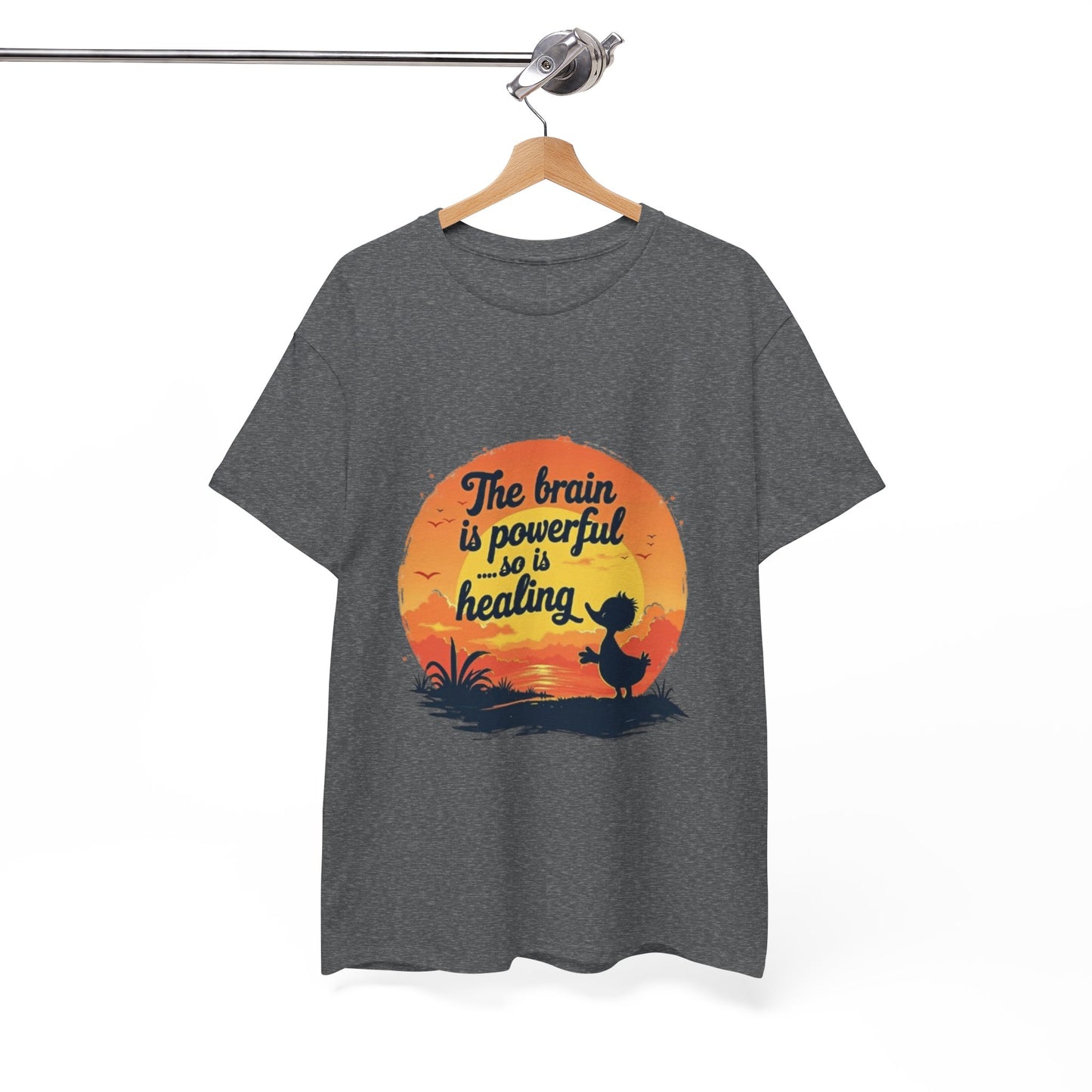 Unisex Heavy Cotton Tee - The Brain is Powerful' Inspirational T-Shirt