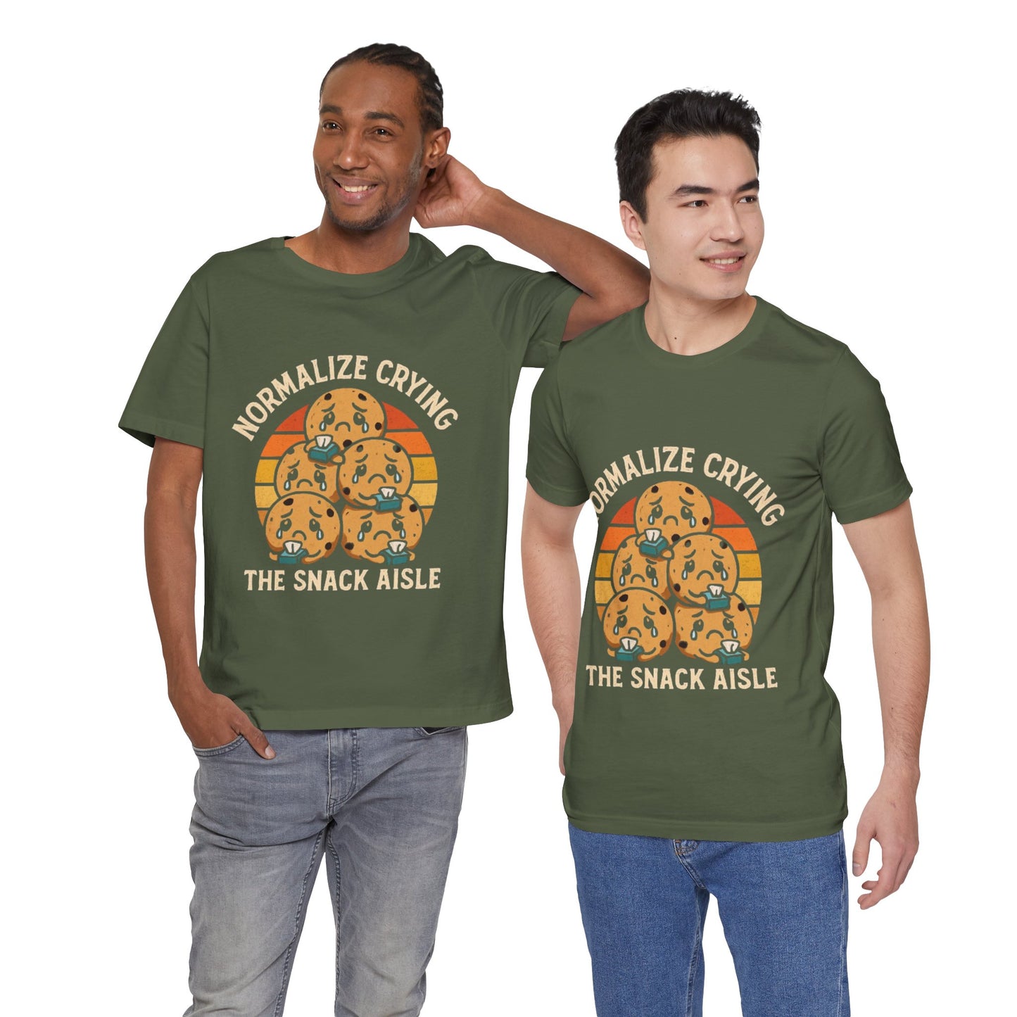 Normalize Crying Unisex Tee - Fun Snack Aisle Shirt, Counselor Humour
