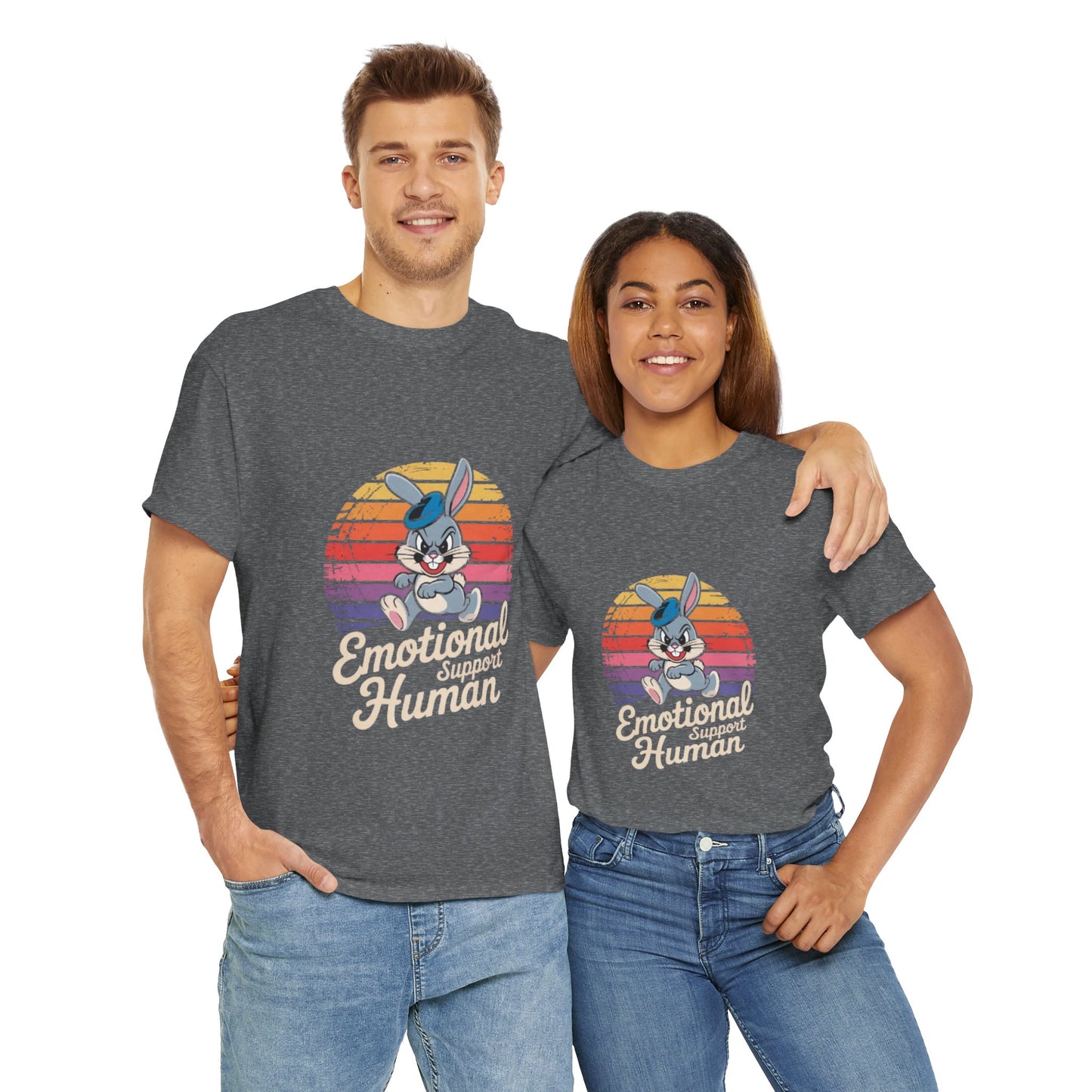 Unisex Heavy Cotton T-Shirt -Emotional Support Human Tee