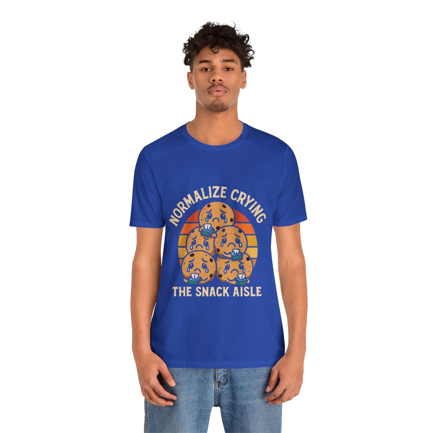 Normalize Crying Unisex Tee - Fun Snack Aisle Shirt, Counselor Humour