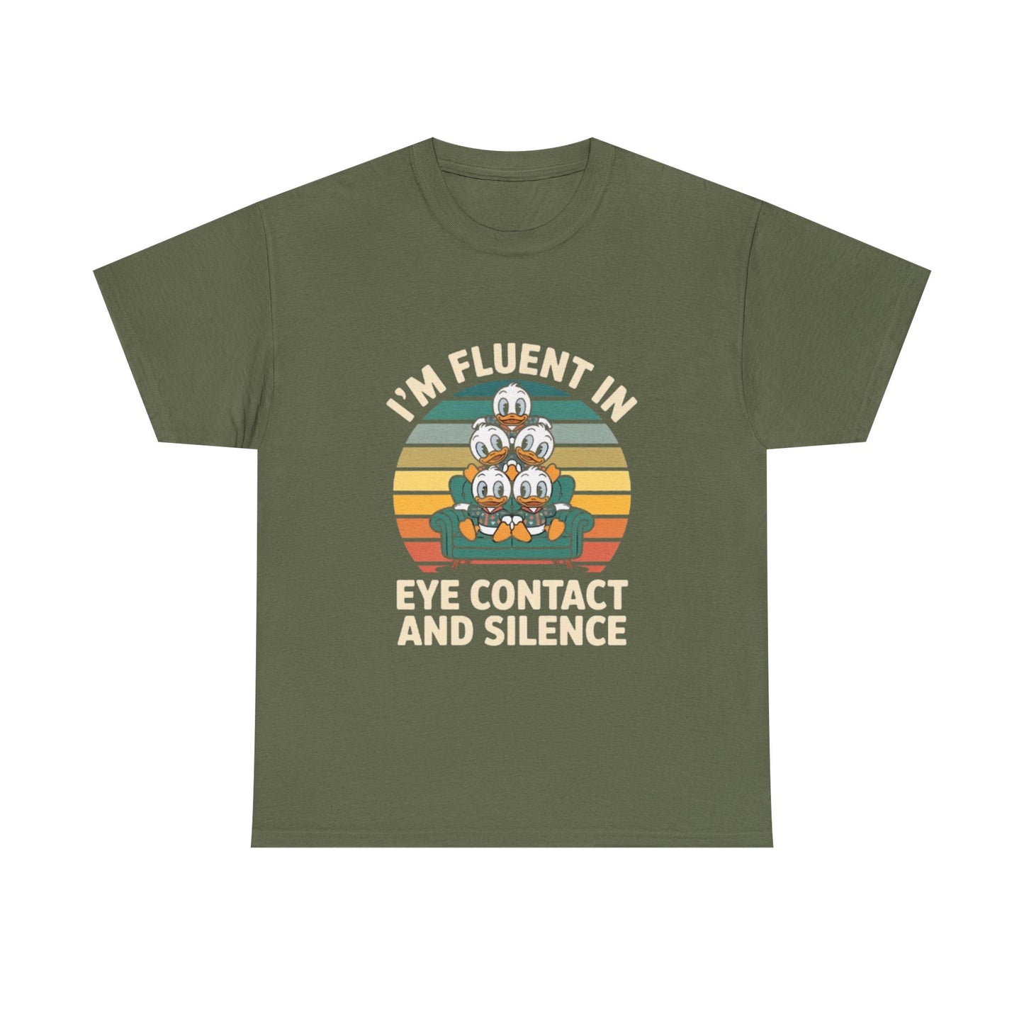 Unisex Heavy Cotton Tee -Fluent in Eye Contact