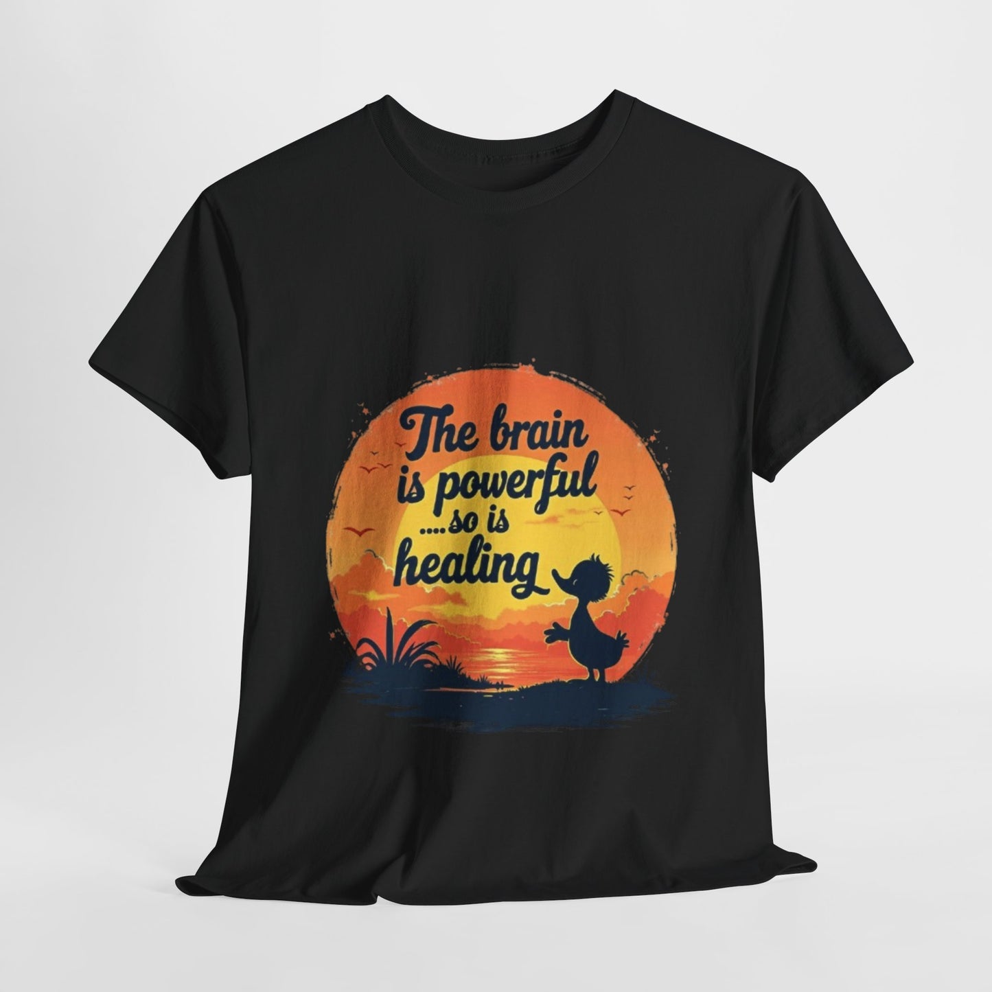 Unisex Heavy Cotton Tee - The Brain is Powerful' Inspirational T-Shirt