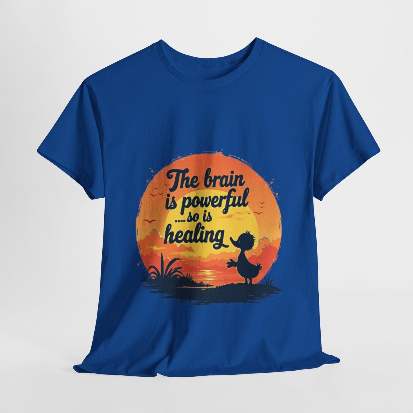 Unisex Heavy Cotton Tee - The Brain is Powerful' Inspirational T-Shirt