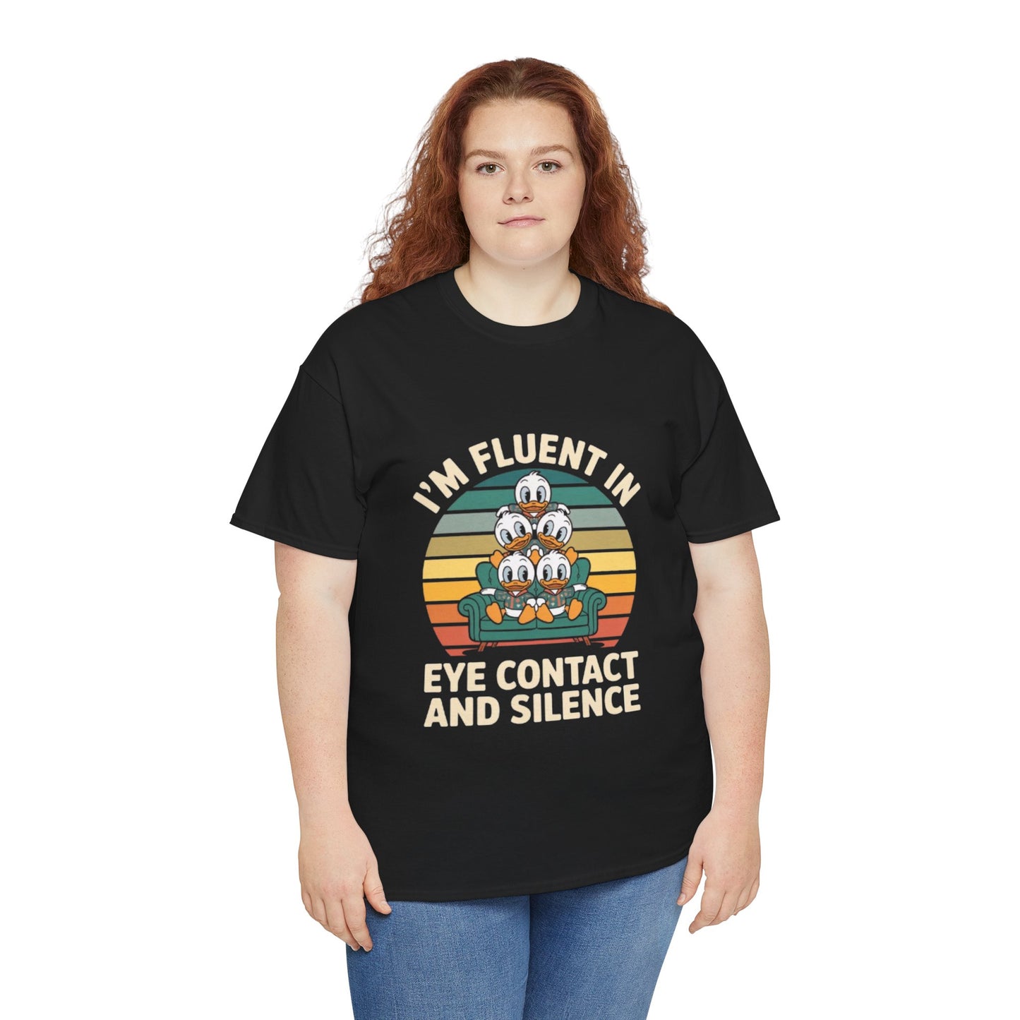 Unisex Heavy Cotton Tee -Fluent in Eye Contact