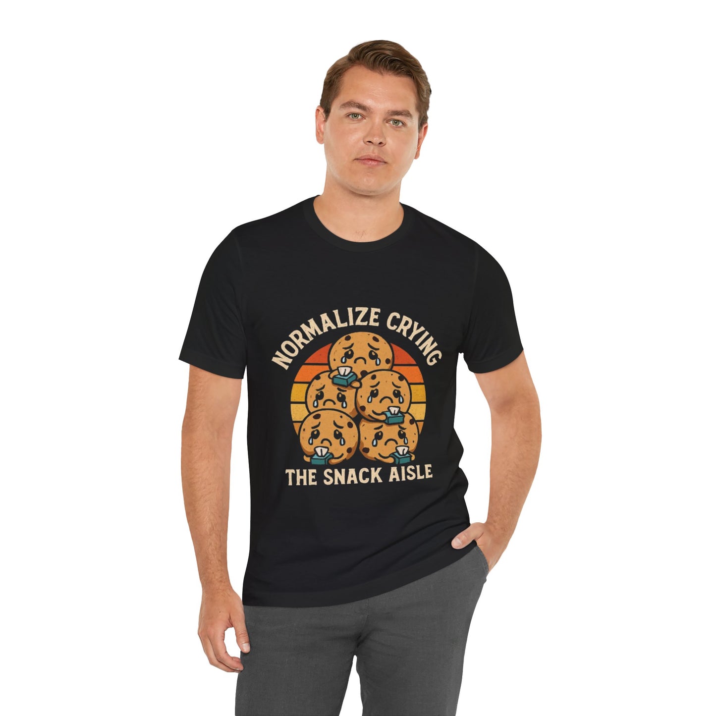 Normalize Crying Unisex Tee - Fun Snack Aisle Shirt, Counselor Humour