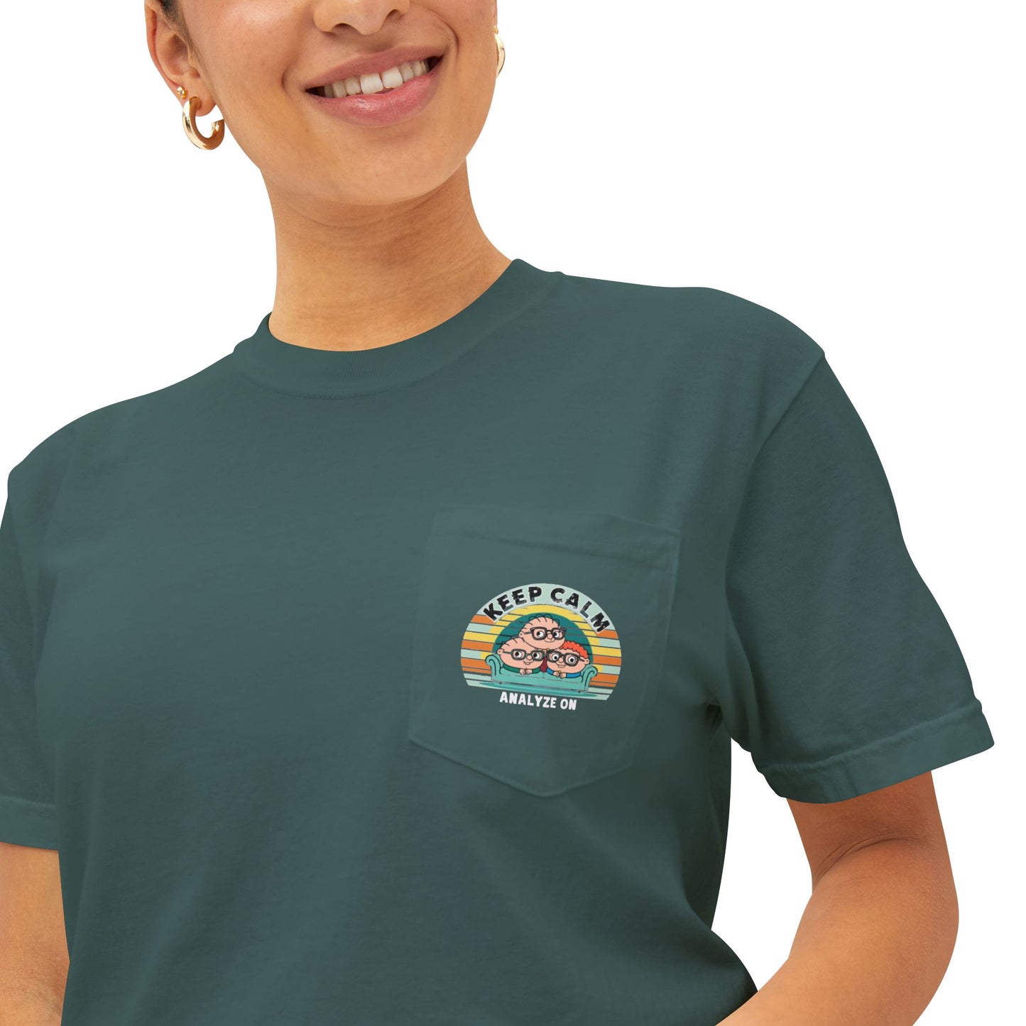 Pocket T-Shirt - Keep Calm Analyze On