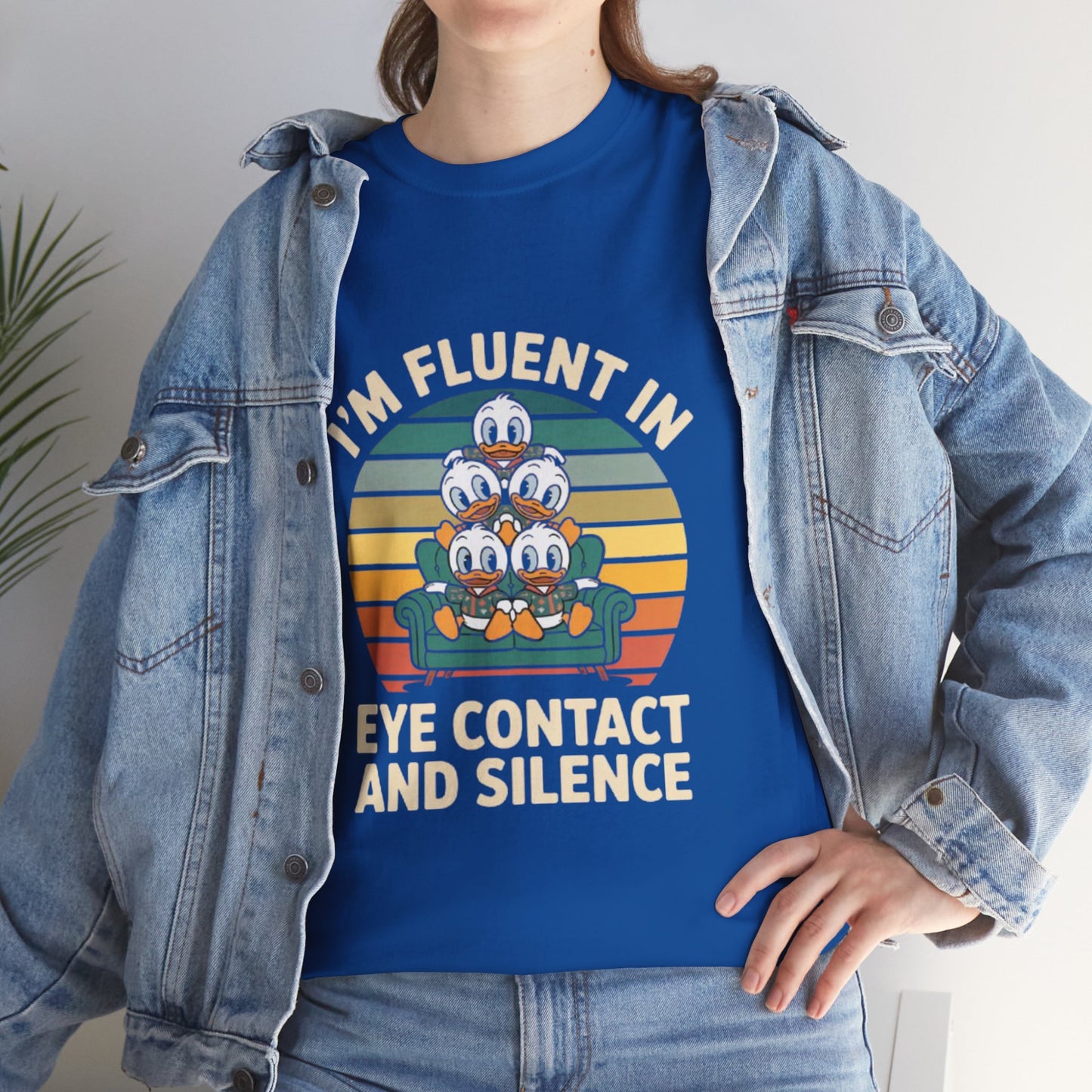 Unisex Heavy Cotton Tee -Fluent in Eye Contact