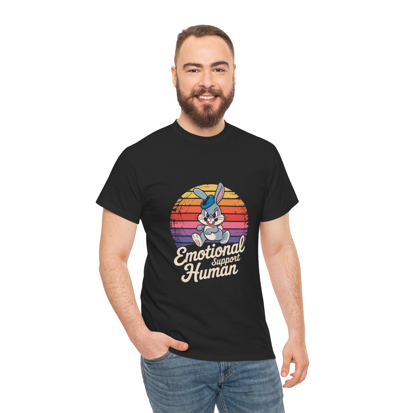 Unisex Heavy Cotton T-Shirt -Emotional Support Human Tee