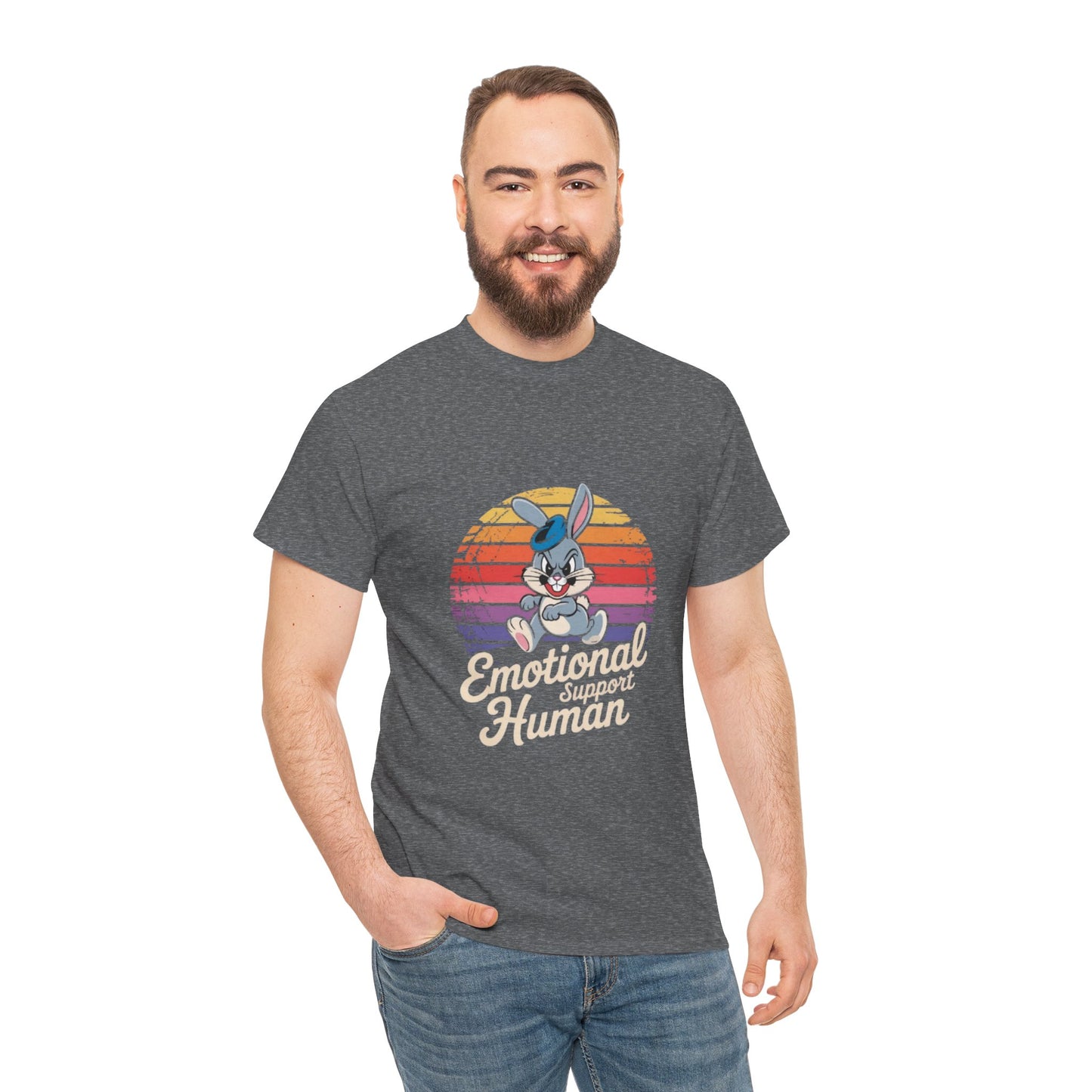 Unisex Heavy Cotton T-Shirt -Emotional Support Human Tee