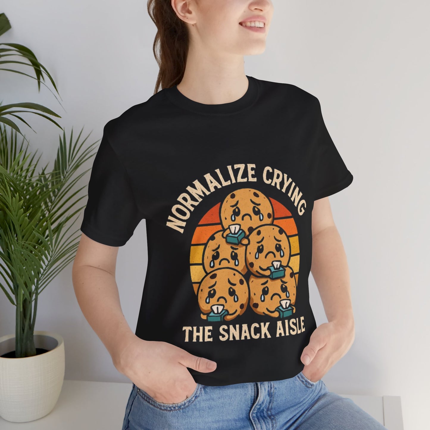 Normalize Crying Unisex Tee - Fun Snack Aisle Shirt, Counselor Humour