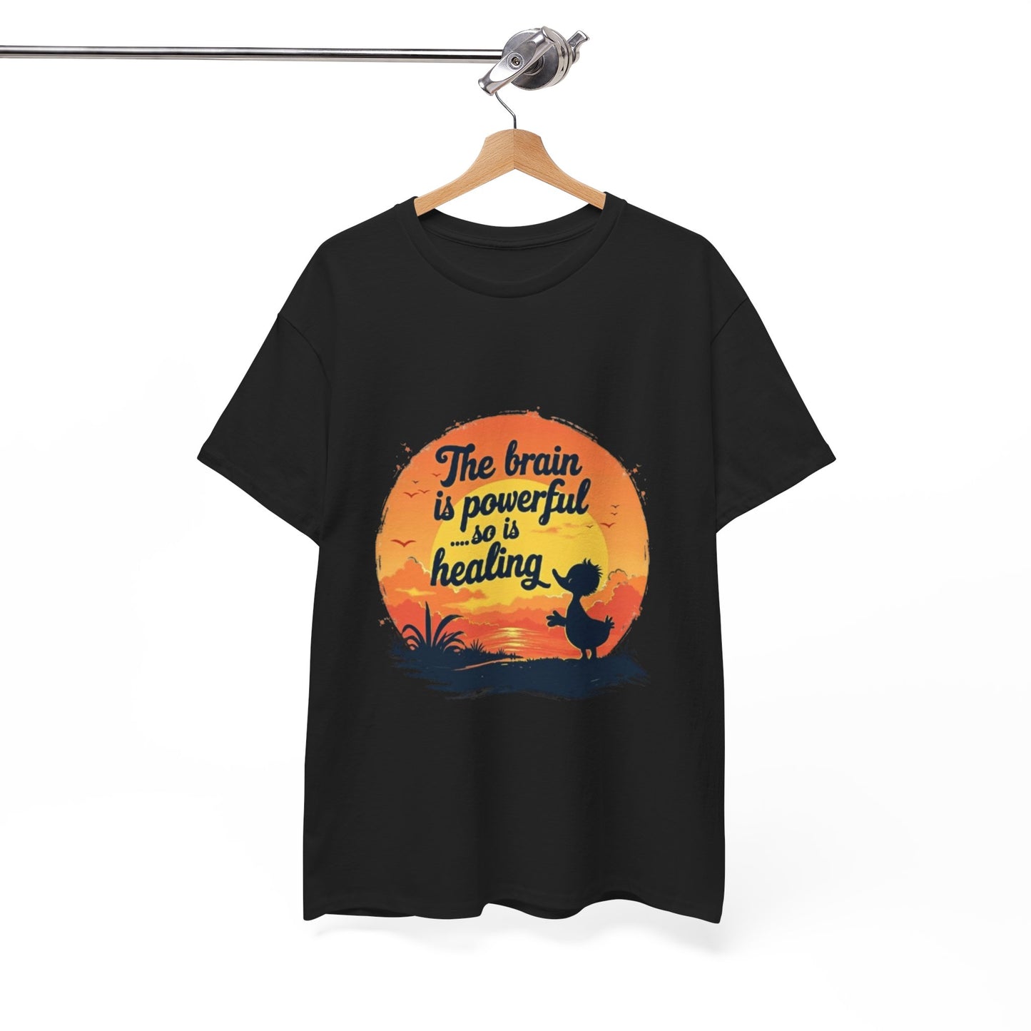 Unisex Heavy Cotton Tee - The Brain is Powerful' Inspirational T-Shirt