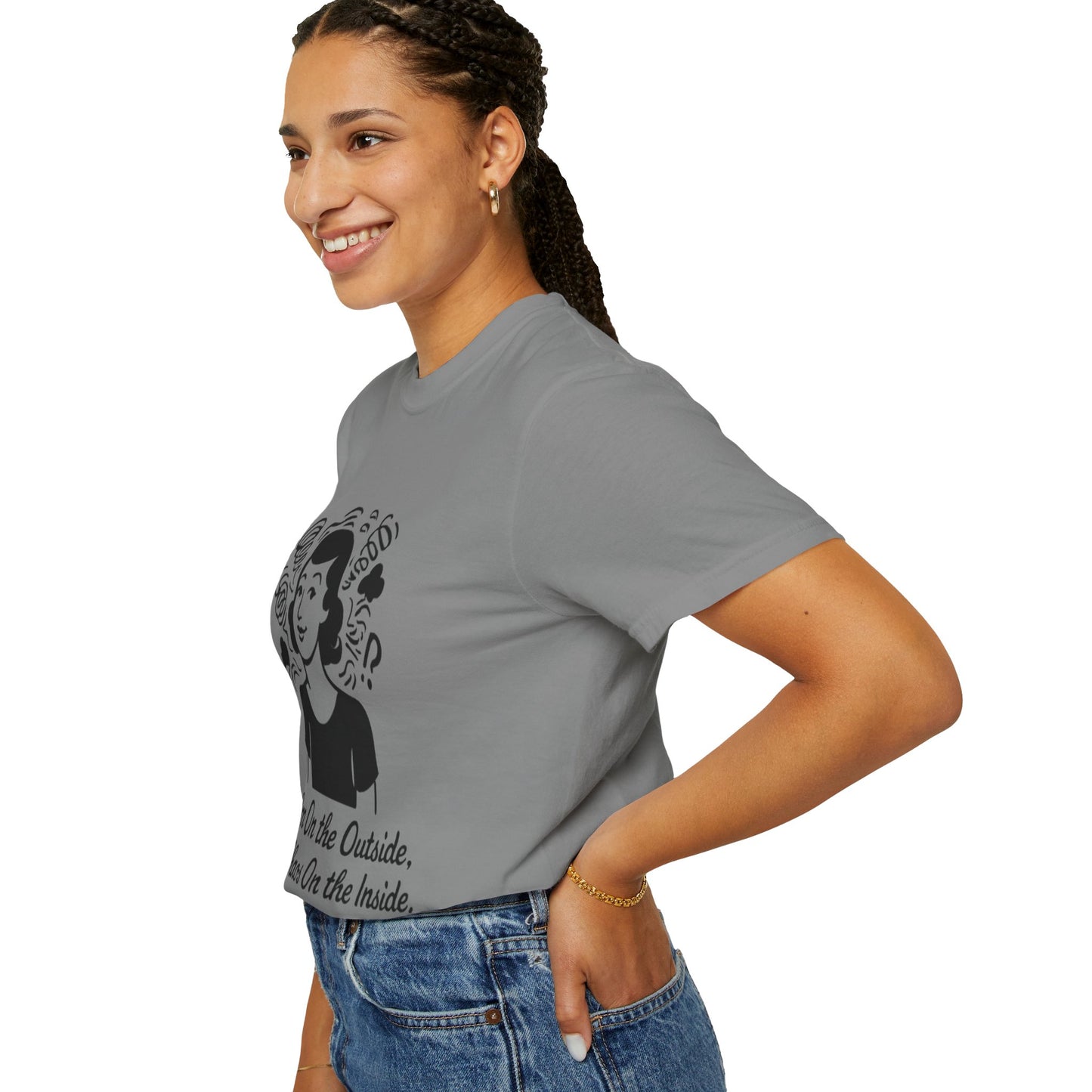 Calm on the Outside T-Shirt, Unisex Garment-Dyed Tee