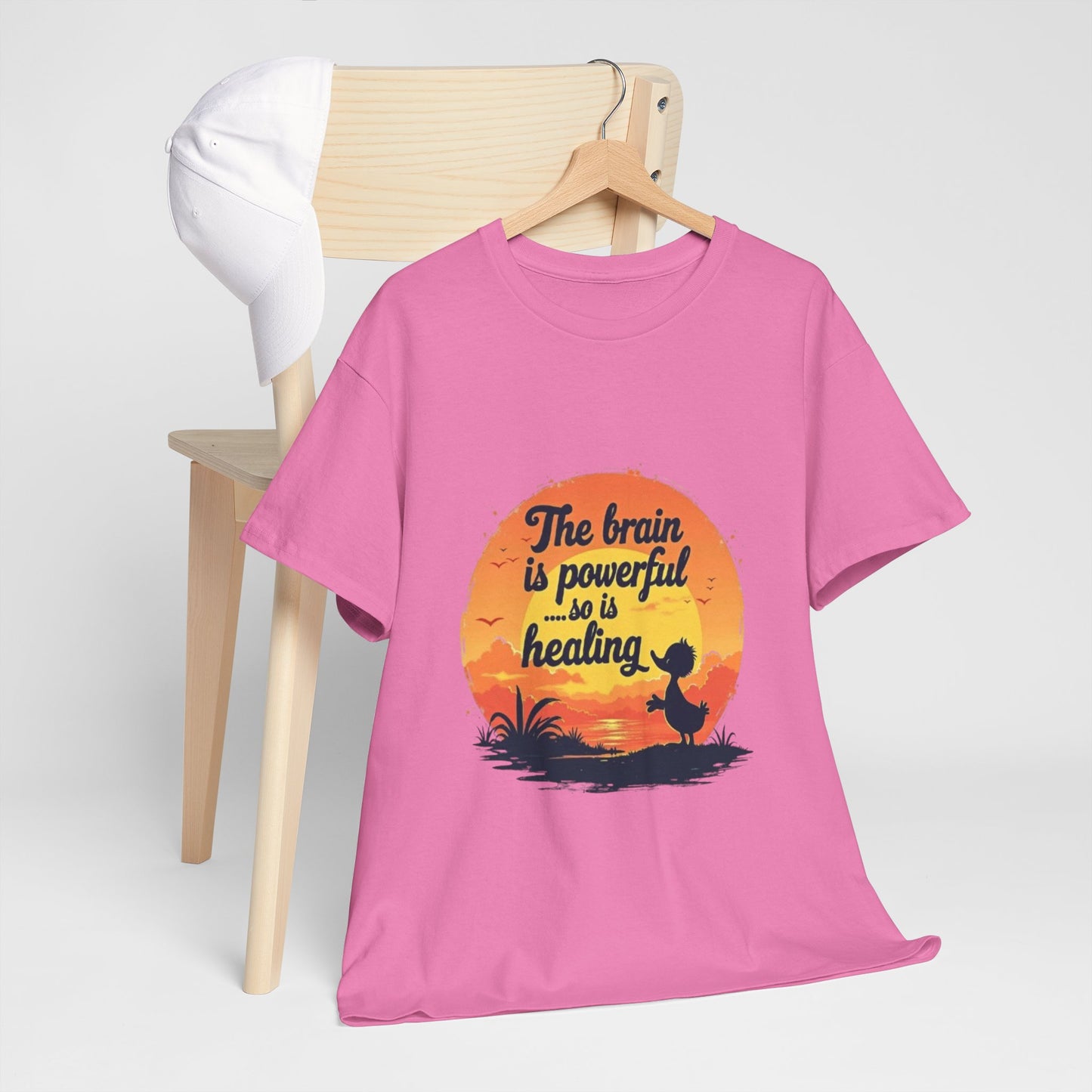 Unisex Heavy Cotton Tee - The Brain is Powerful' Inspirational T-Shirt