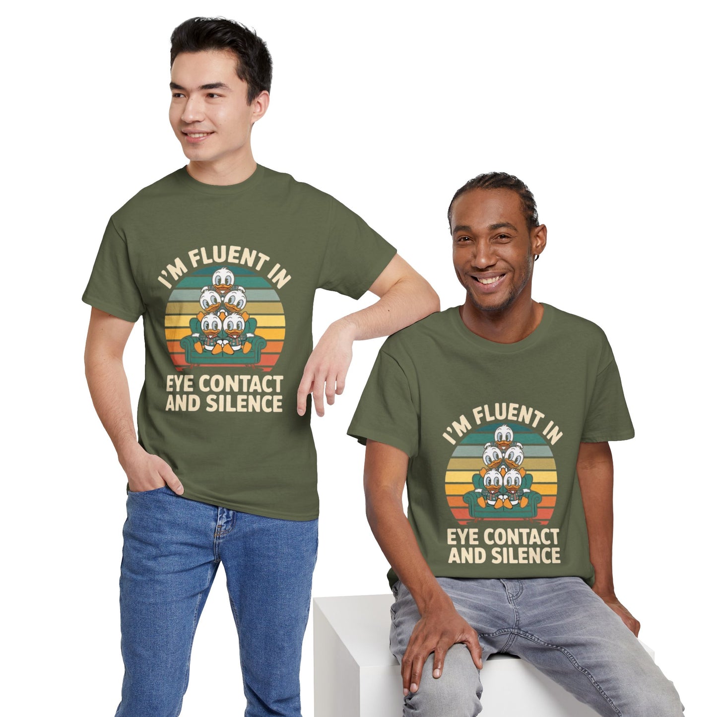 Unisex Heavy Cotton Tee -Fluent in Eye Contact