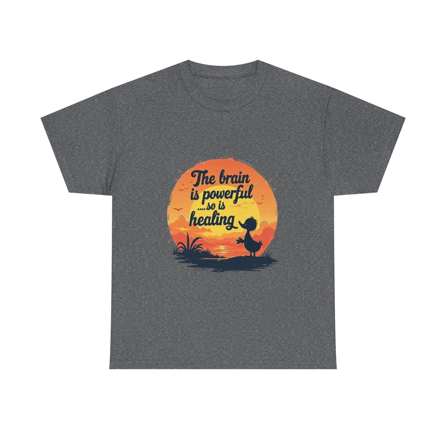 Unisex Heavy Cotton Tee - The Brain is Powerful' Inspirational T-Shirt