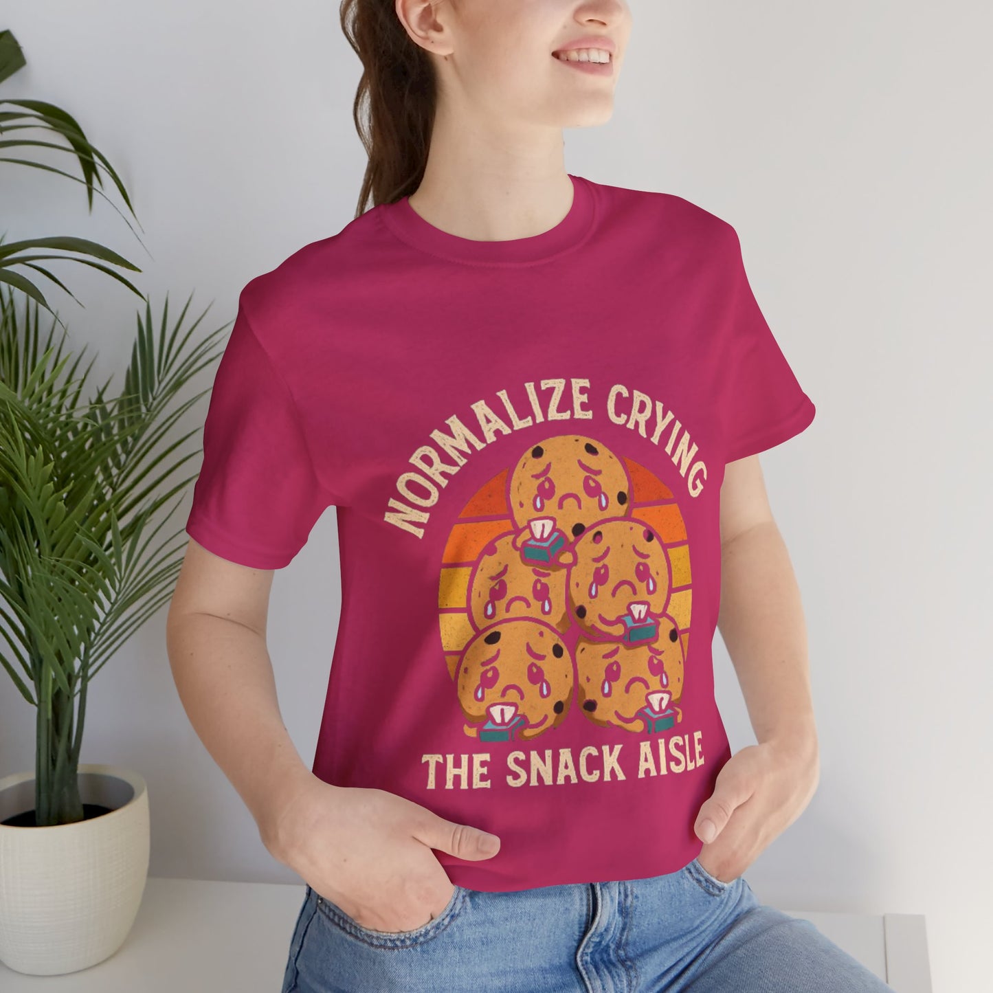 Normalize Crying Unisex Tee - Fun Snack Aisle Shirt, Counselor Humour