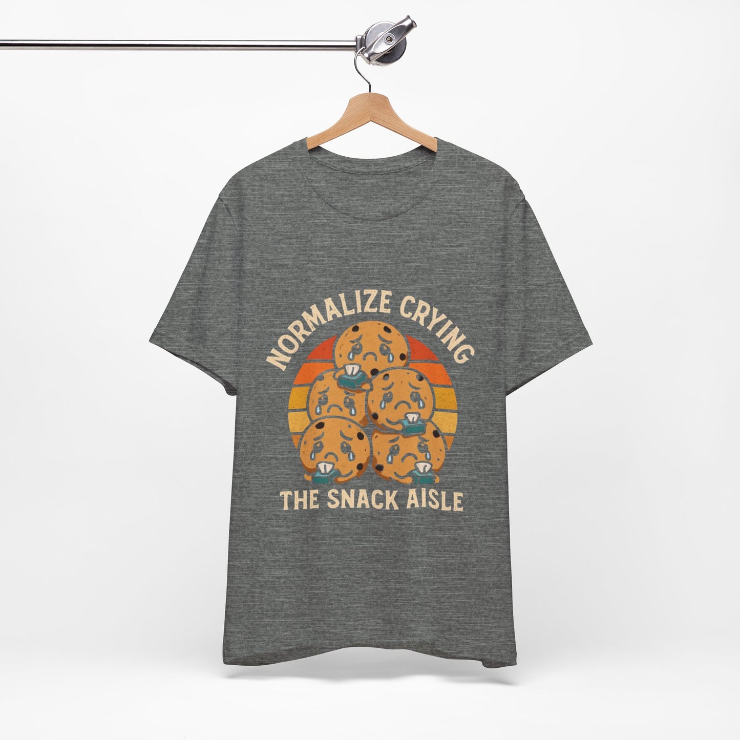 Normalize Crying Unisex Tee - Fun Snack Aisle Shirt, Counselor Humour