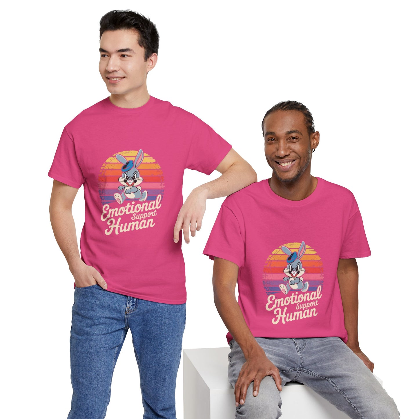 Unisex Heavy Cotton T-Shirt -Emotional Support Human Tee