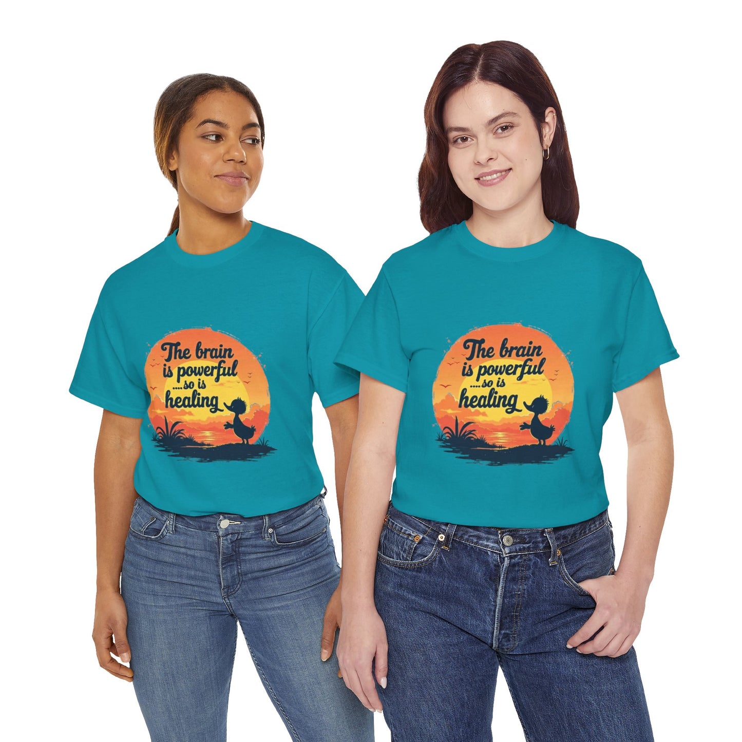 Unisex Heavy Cotton Tee - The Brain is Powerful' Inspirational T-Shirt