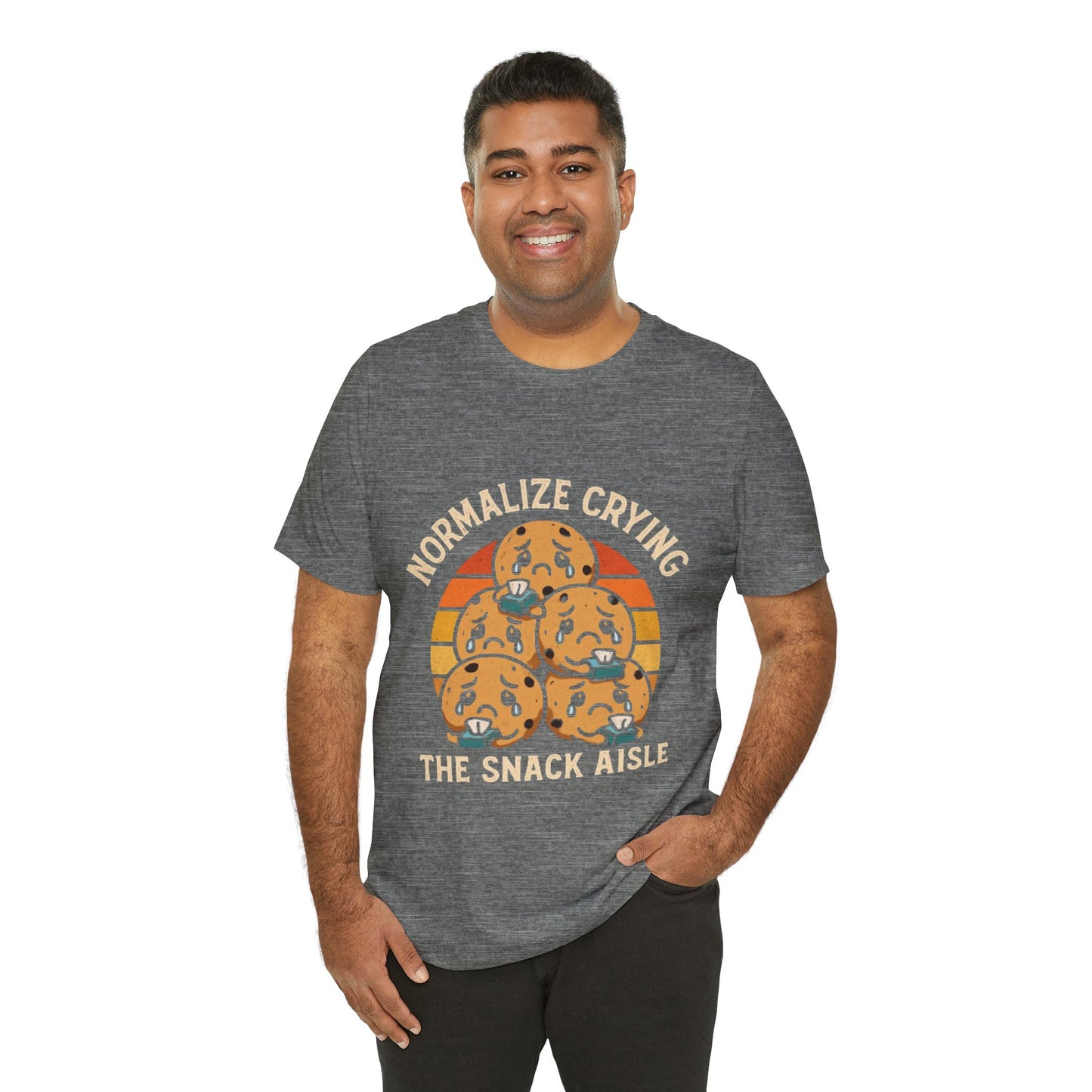 Normalize Crying Unisex Tee - Fun Snack Aisle Shirt, Counselor Humour